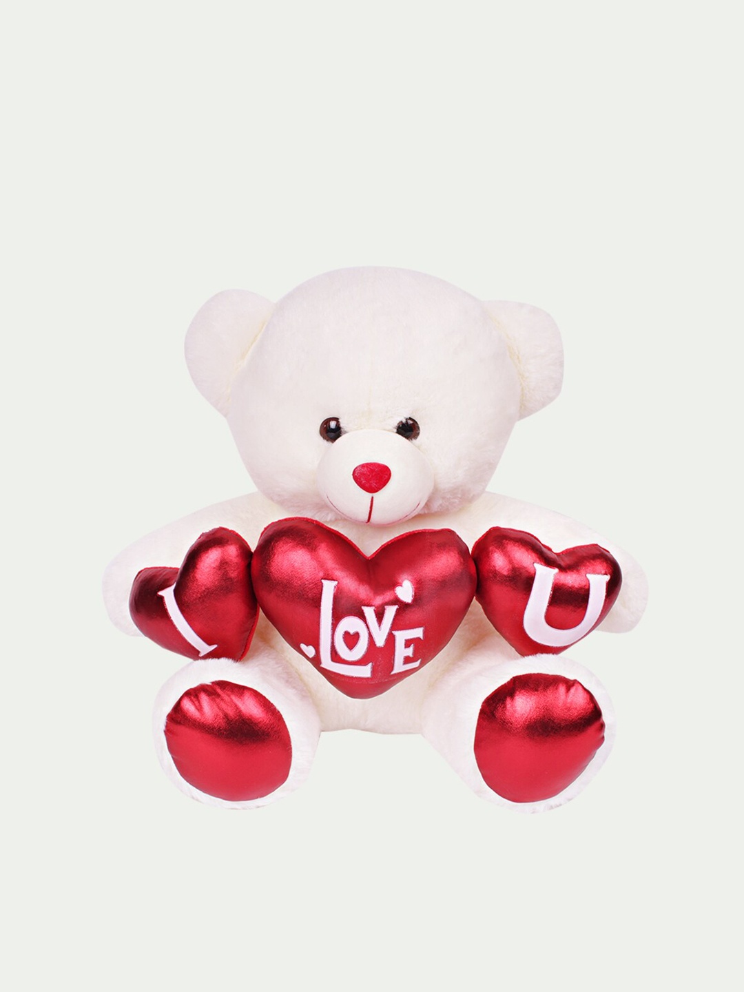 

DukieKooky Cream-Coloured & Red Teddy Bear