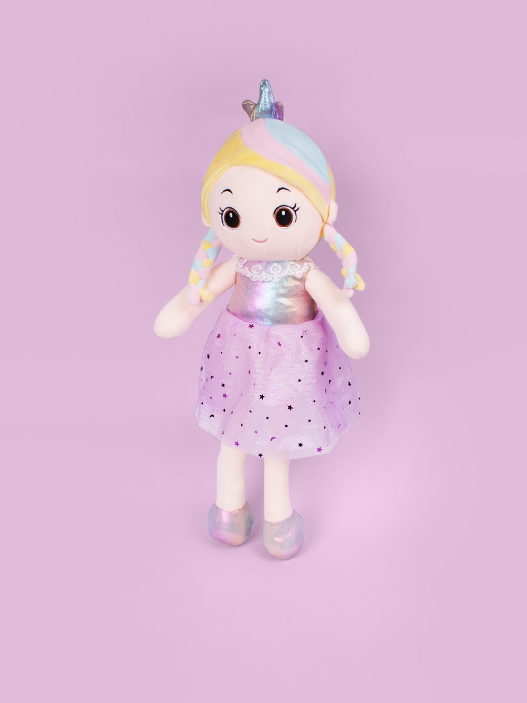 

DukieKooky Kids Purple & Beige Soft Toy Doll