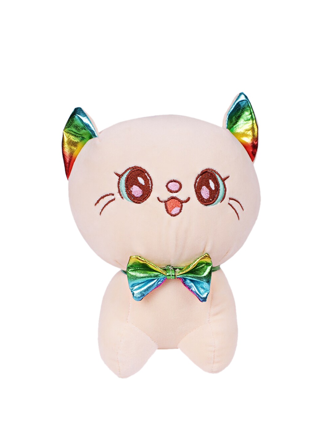 

DukieKooky Kids Pink & Brown Cat With Bow Tie Soft Toy