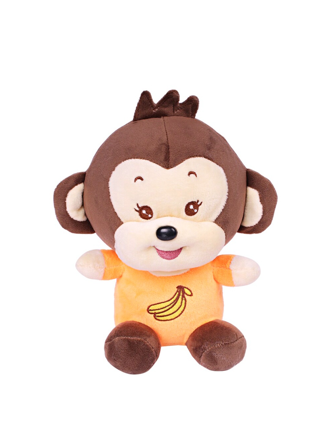 

DukieKooky Kids Brown & Orange Sitting Monkey Soft Toy