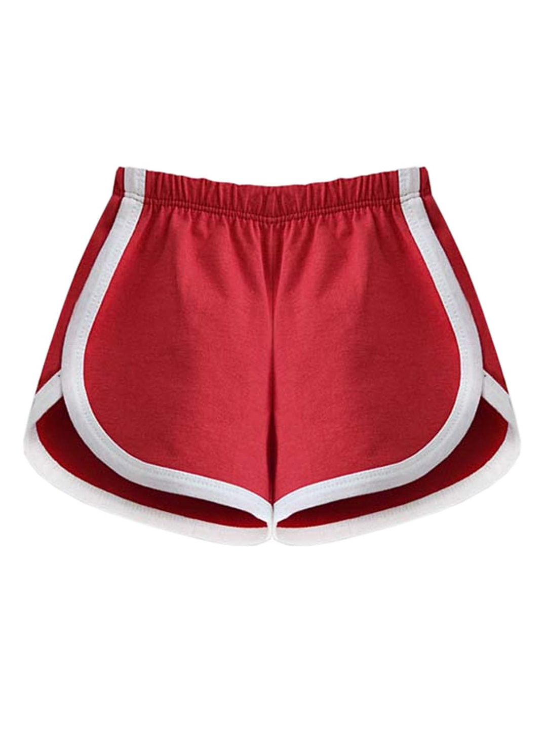 

A T U N Girls Red Cotton Hot Pants Shorts
