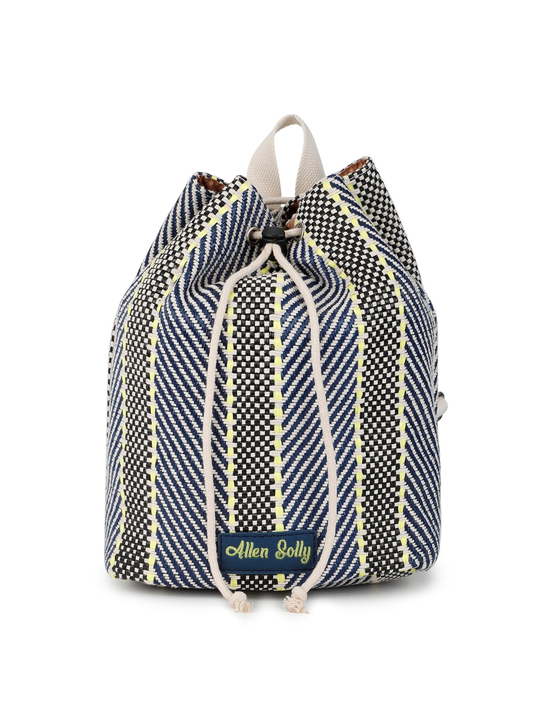 

Allen Solly Junior Girls Blue & Black Woven Design Backpack