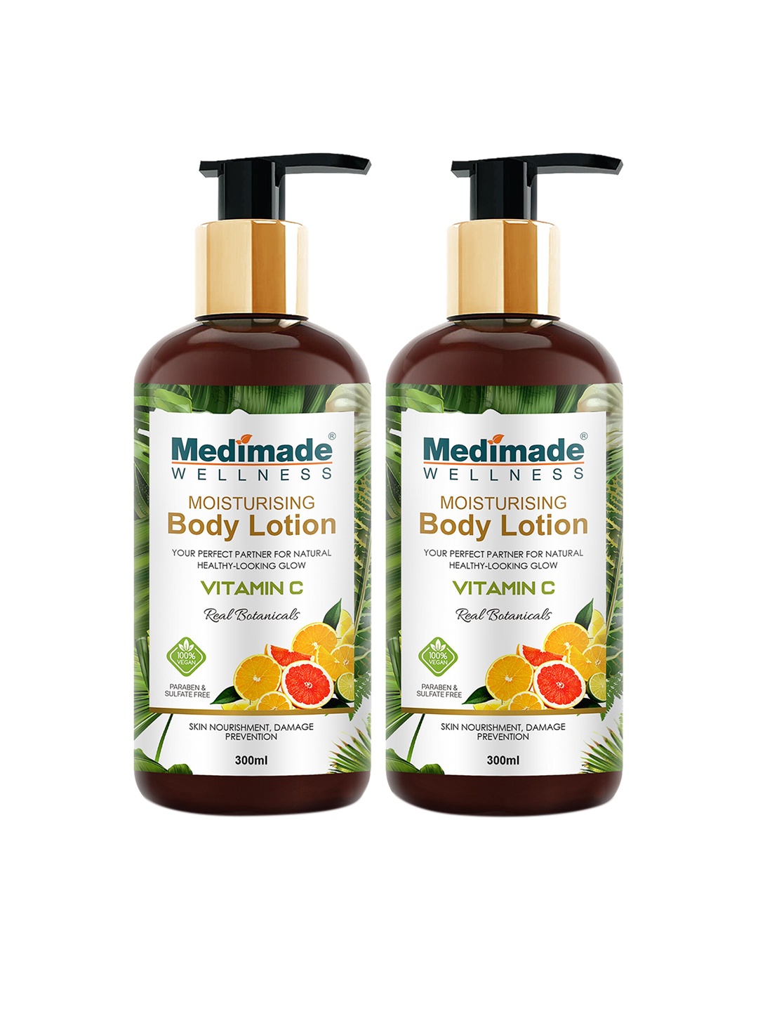 

Medimade Orange Pack of 2 Vitamin C Body Lotion- 300 ml each