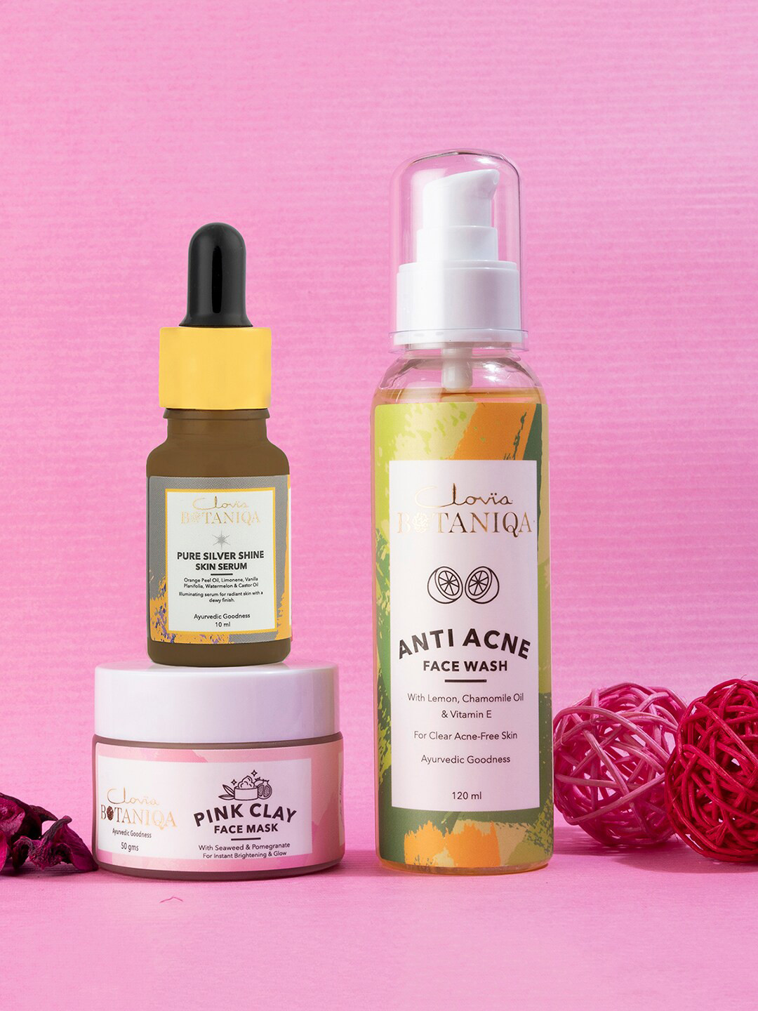 

Clovia BOTANIQA Set of 3 Be Flawless Skincare Combo, 180 ml, Transparent