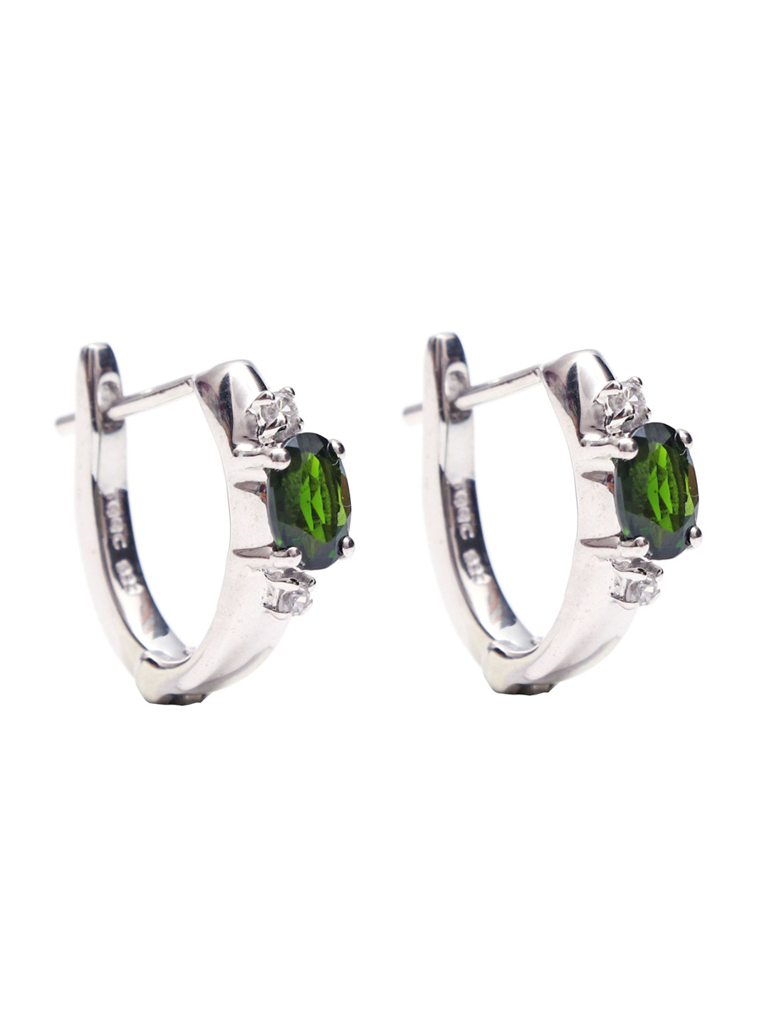 

HIFLYER JEWELS Green Contemporary Hoop Earrings