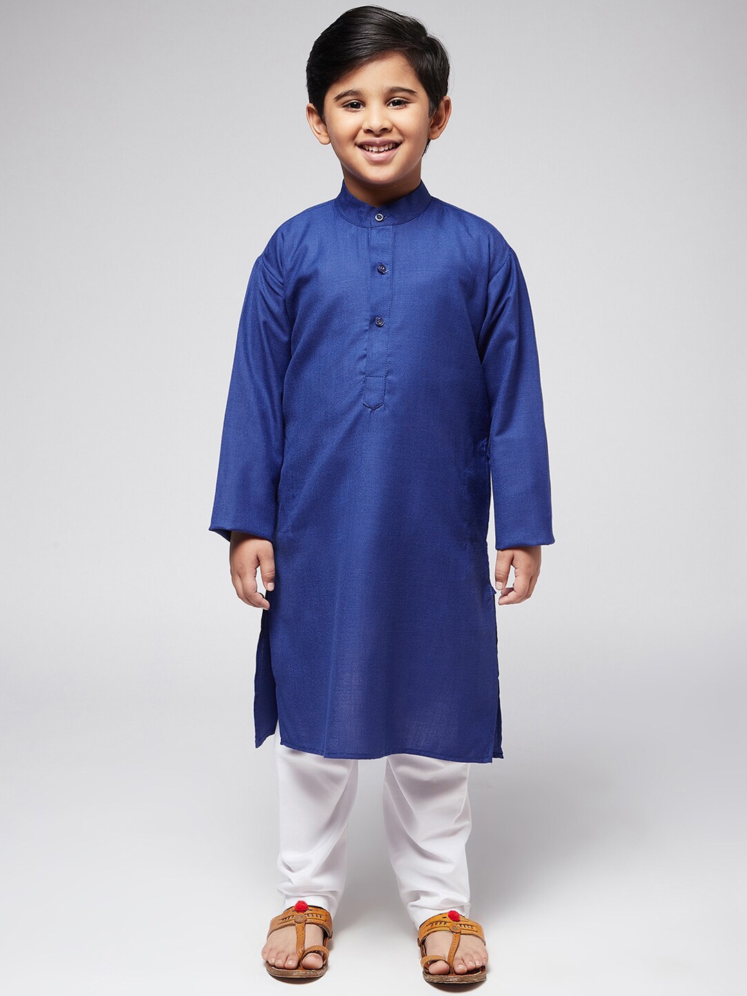 

SOJANYA Boys Blue Kurta with Churidar