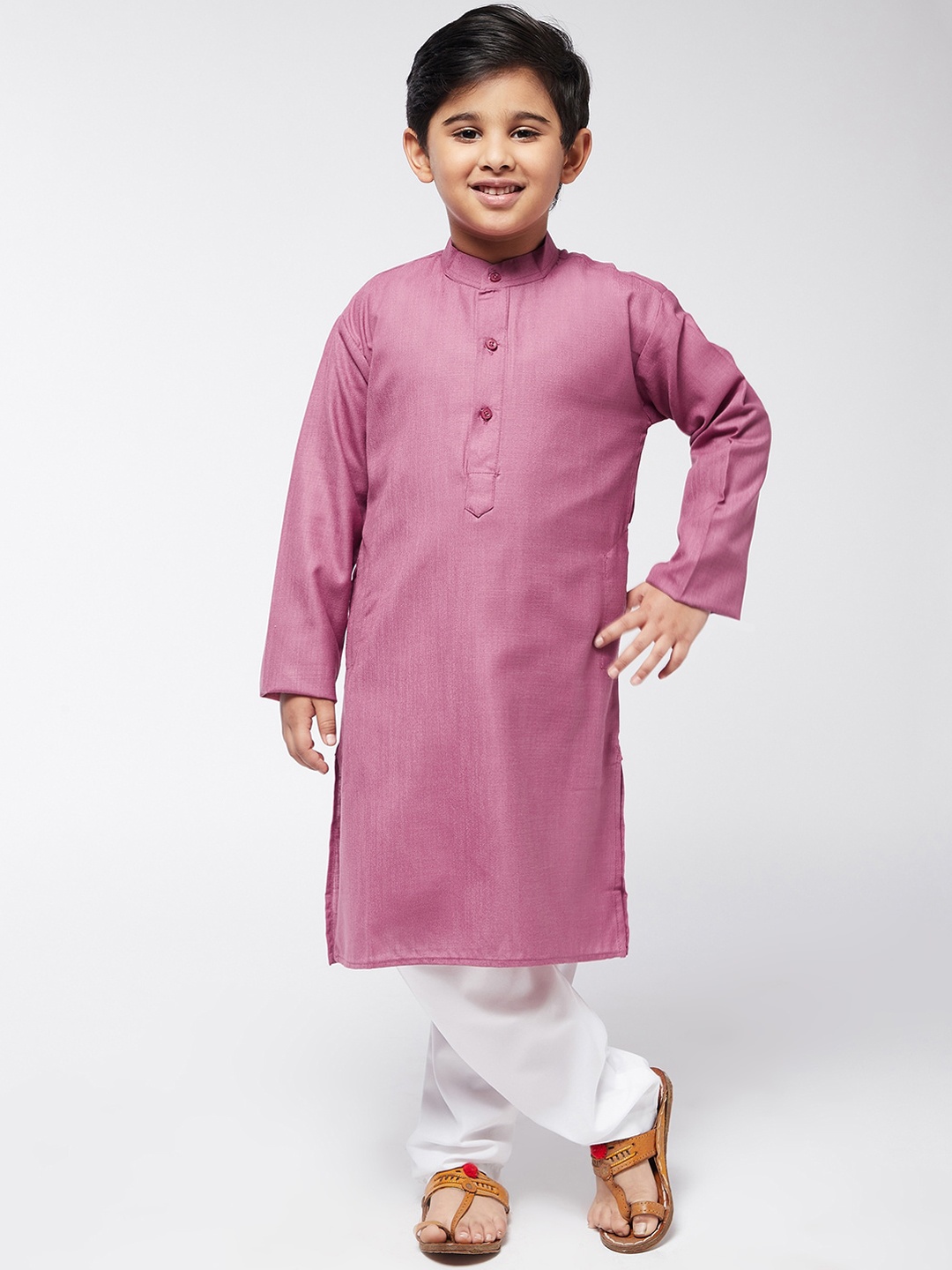 

SOJANYA Boys Pink Kurta with Pyjamas