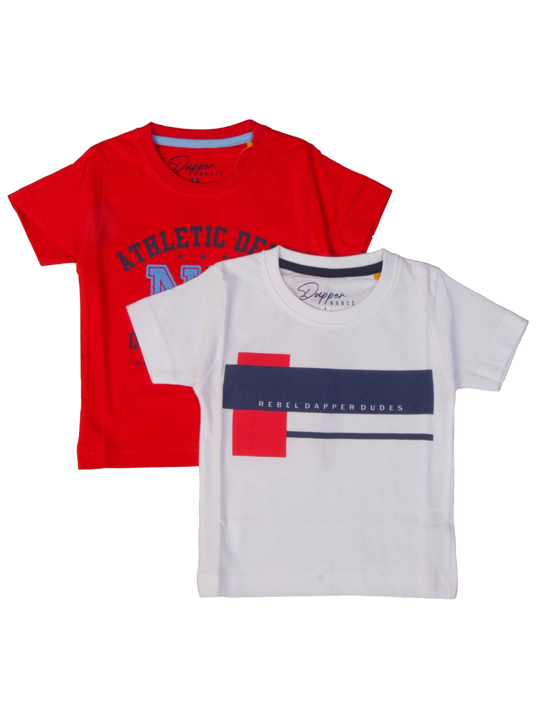 

Dapper dudes Boys Pack Of 2 Red & Grey T-shirts