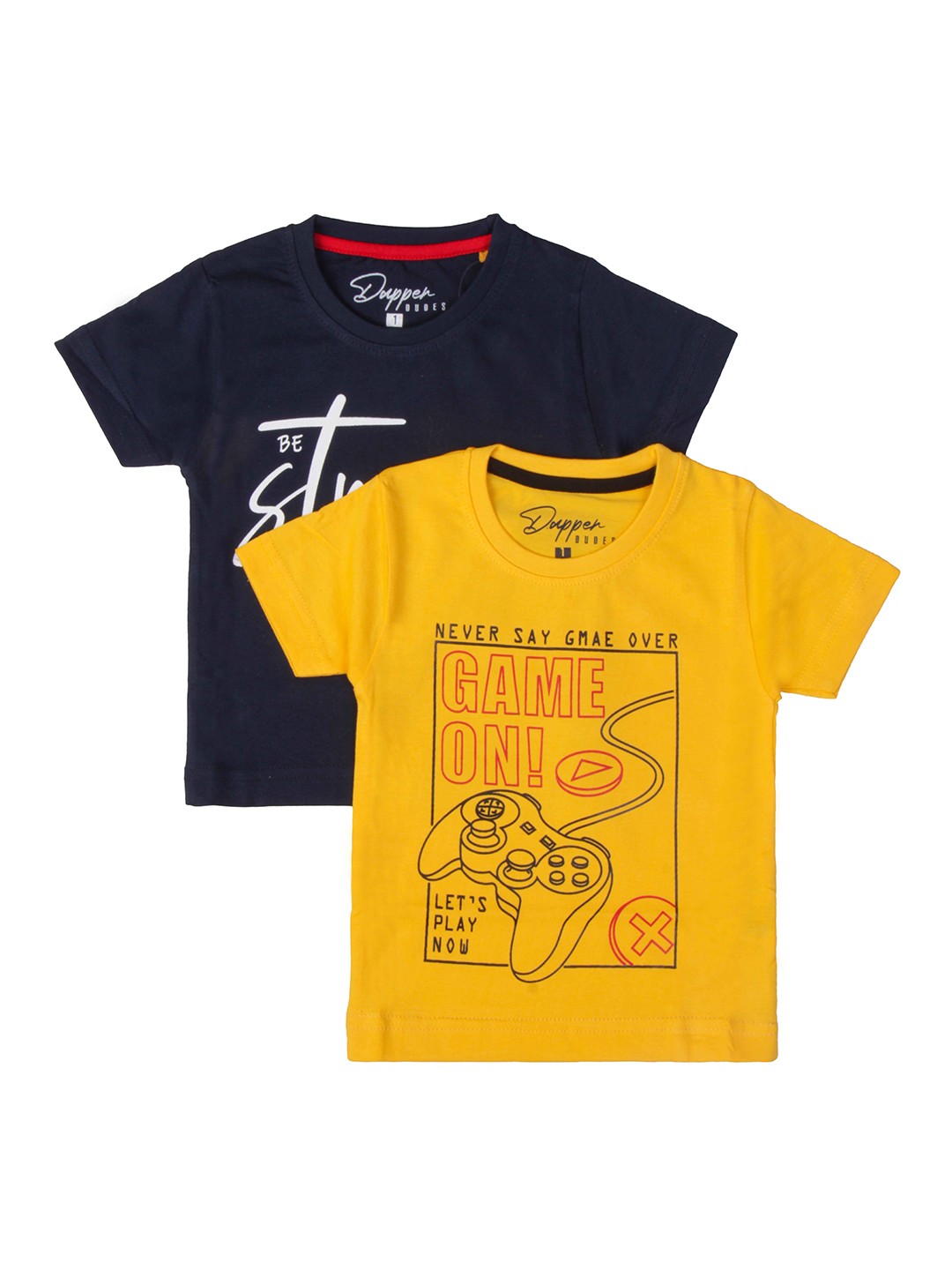 

Dapper dudes Boys Multicoloured Typography 2 Printed T-shirt, Multi