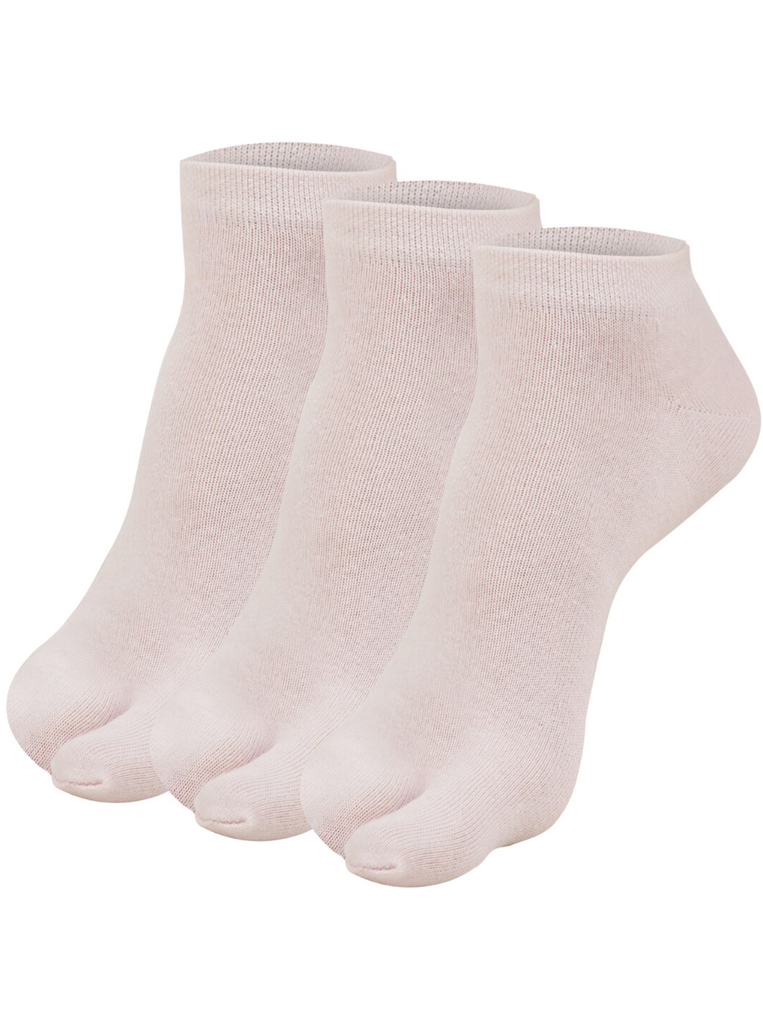 

N2S NEXT2SKIN Women Pack Of 3 Pink Low Ankle Length Cotton Thumb Socks