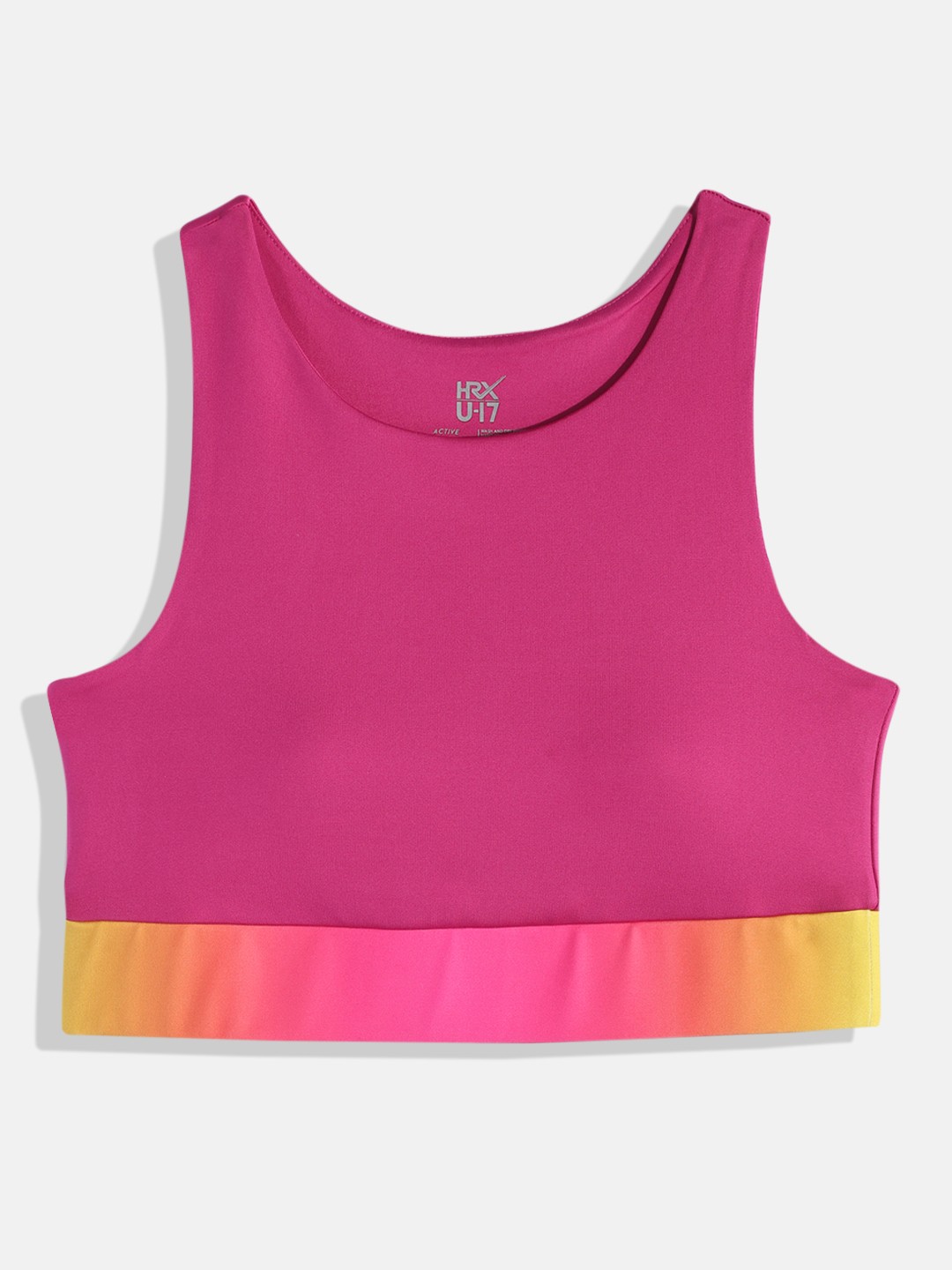

HRX By Hrithik Roshan Active Girls Pink Rapid-Dry Aop Sports Bra