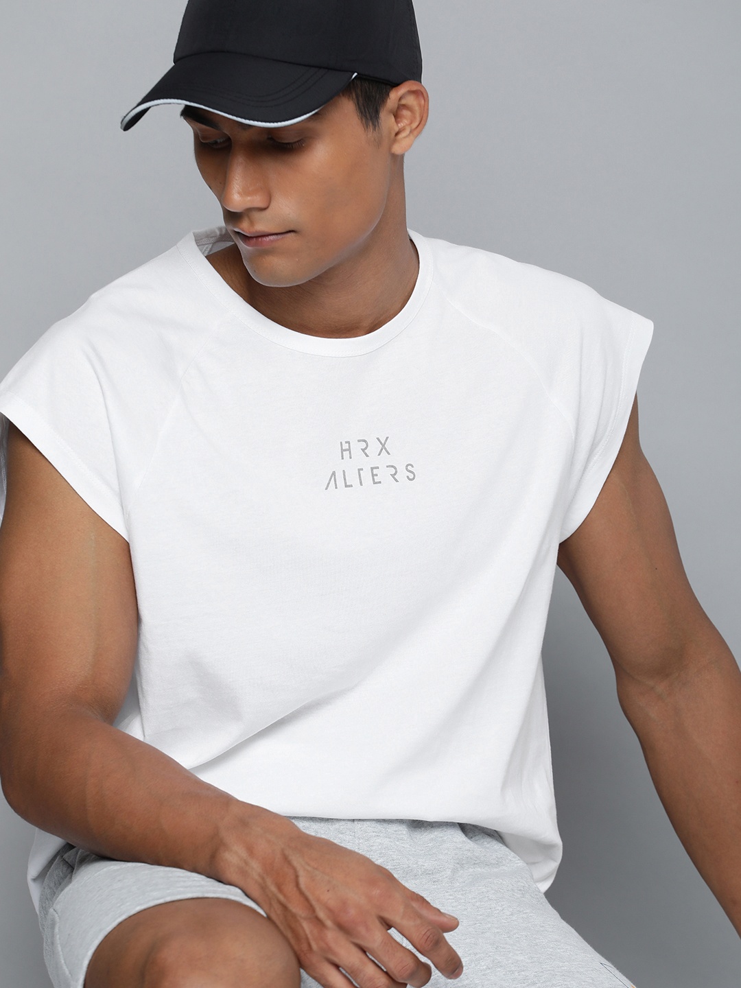 

HRX by Hrithik Roshan Men White Typography Pure Cotton T-shirt