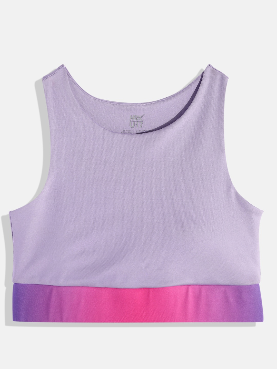 

HRX By Hrithik Roshan Active Girls Digital Lavender Rapid-Dry Aop Sports Bra