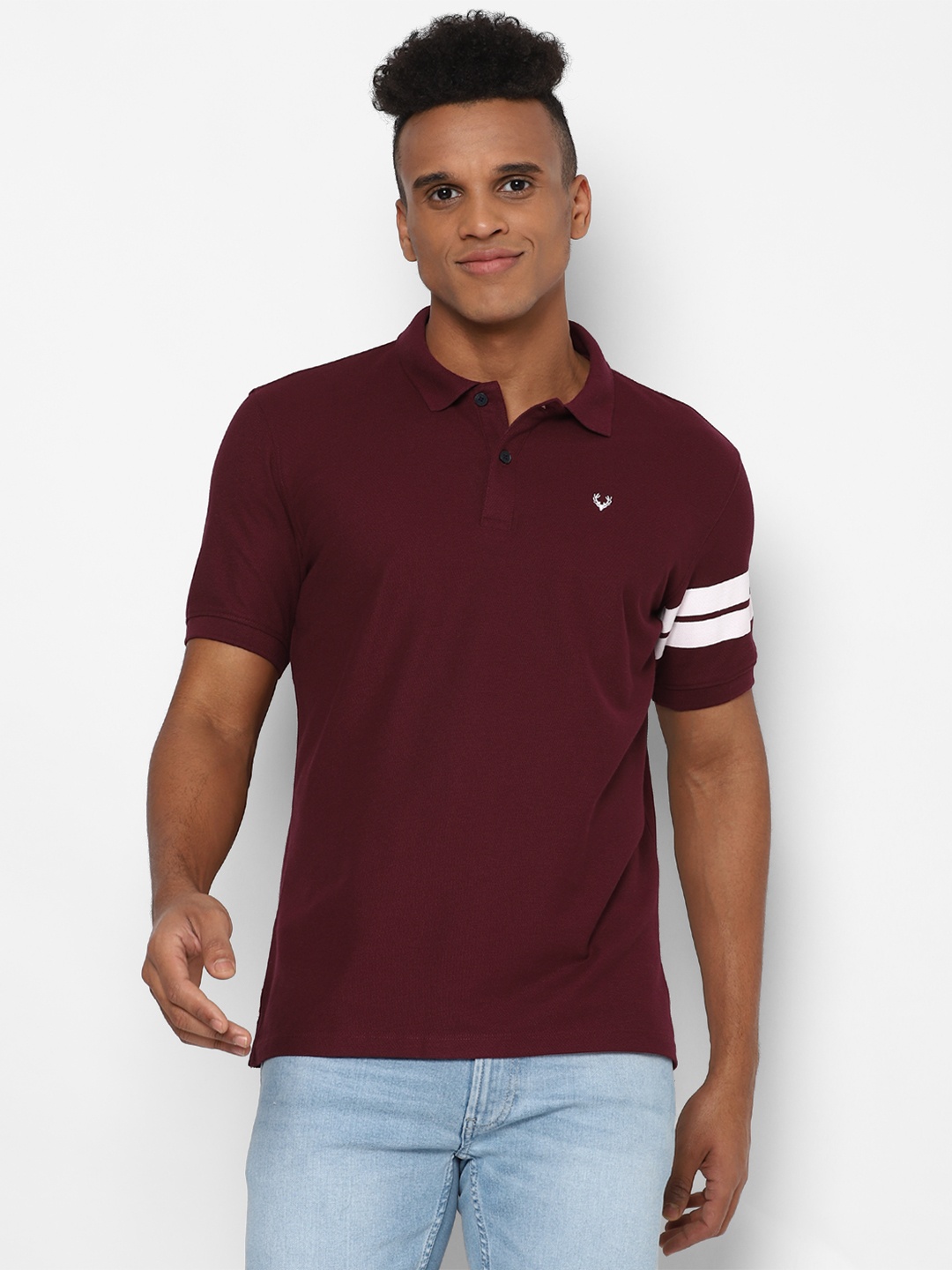 

Allen Solly Men Maroon Polo Collar T-shirt