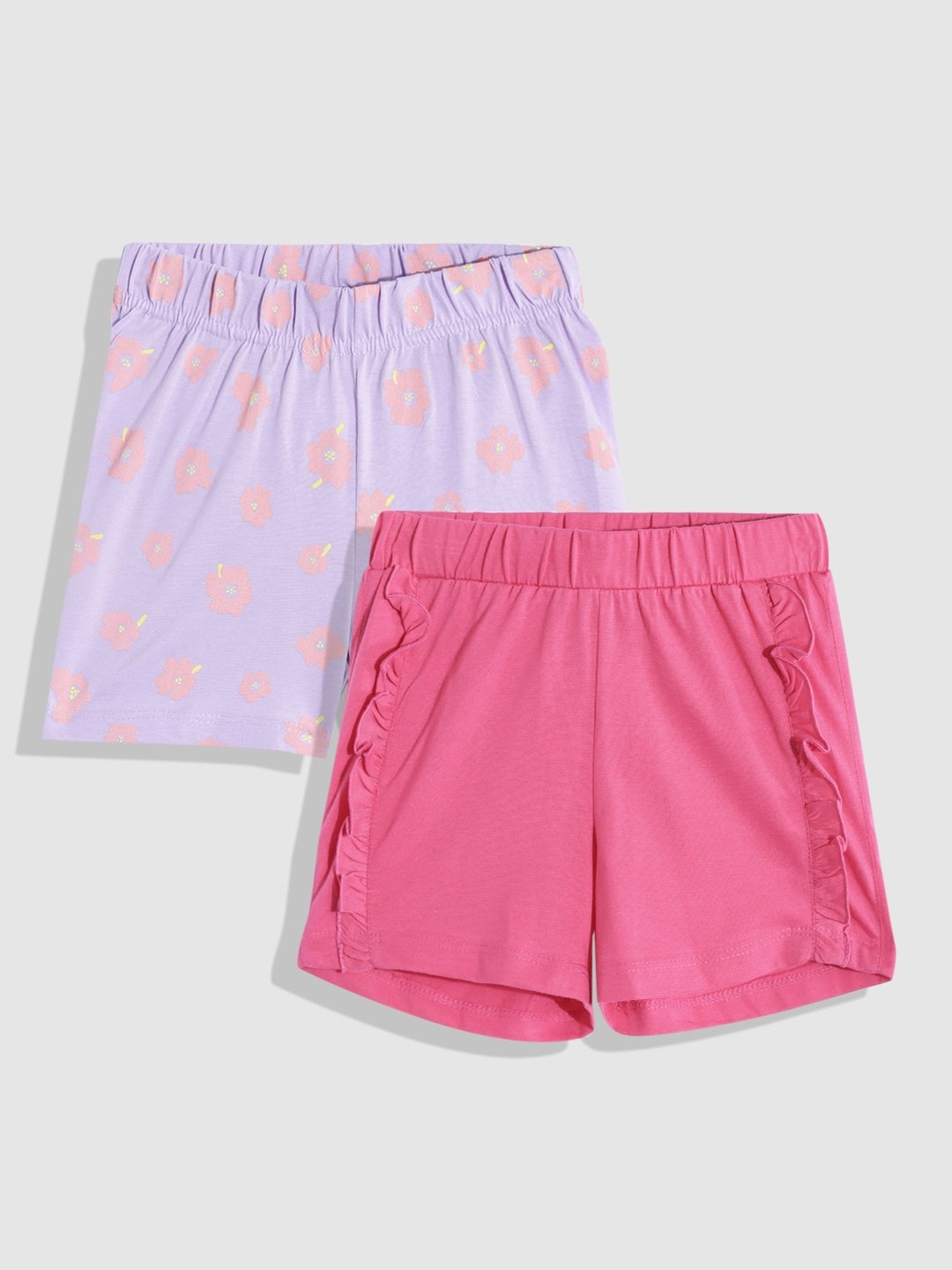 

YK Girls Pack of 2 Shorts, Pink