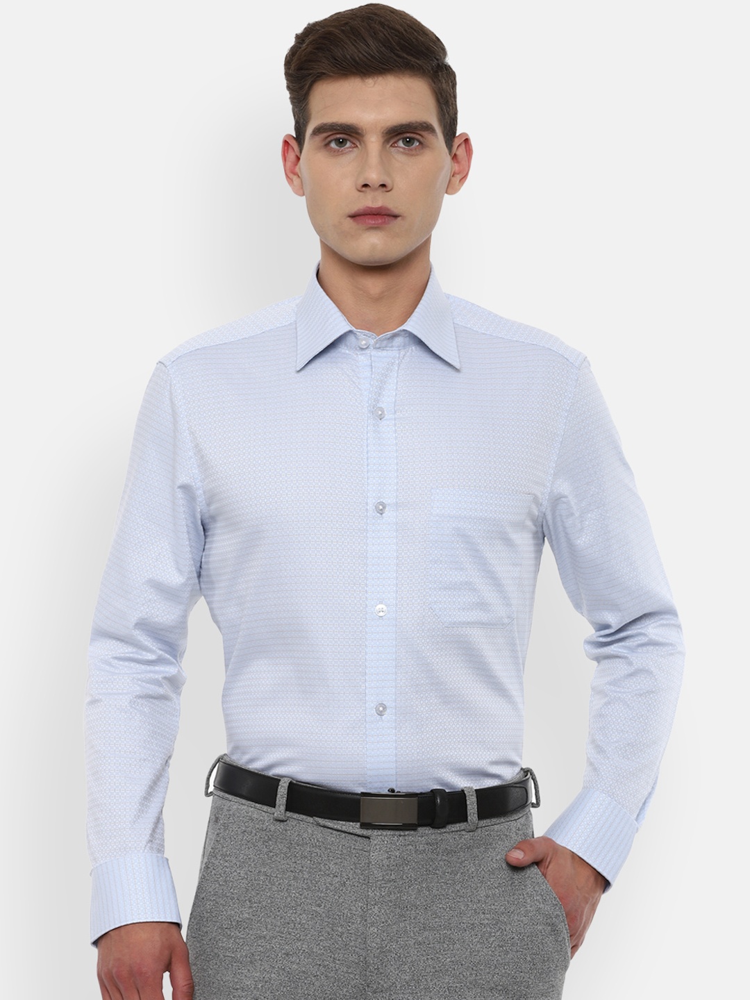 

Louis Philippe Men Blue Formal Shirt