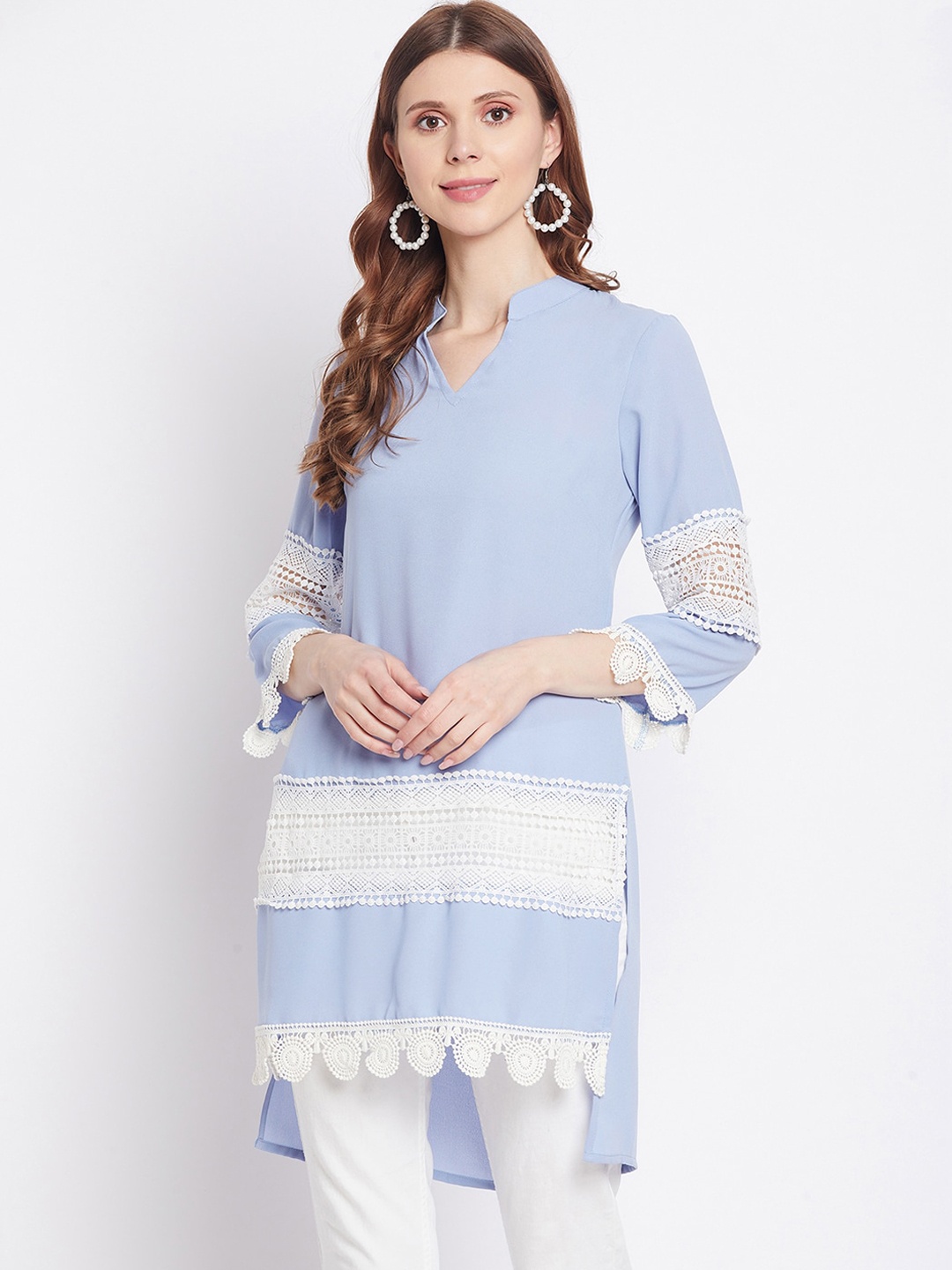 

Imfashini Women Blue Kurta