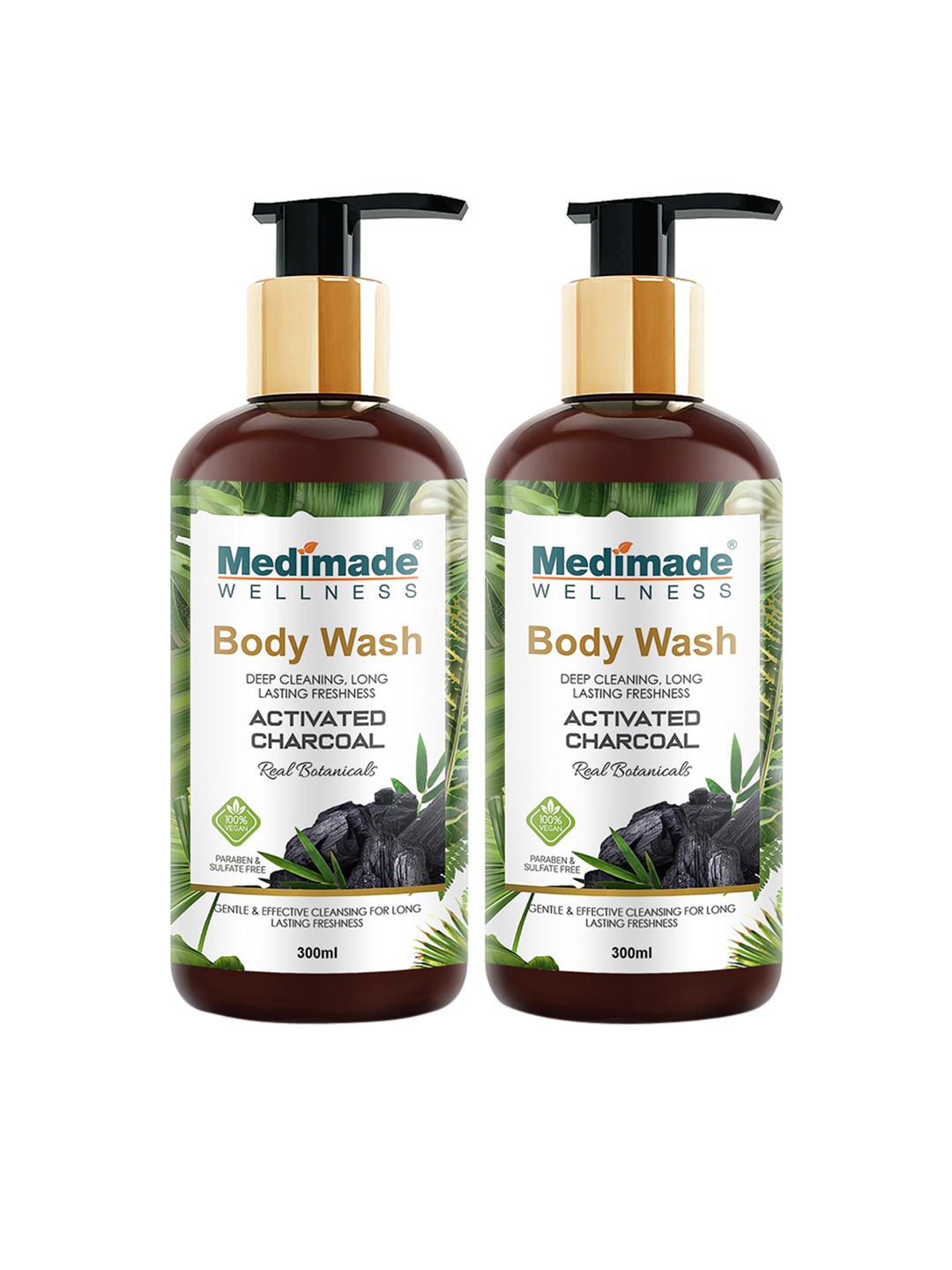 

Medimade Activated Charcoal Body Wash - Pack of 2, Grey