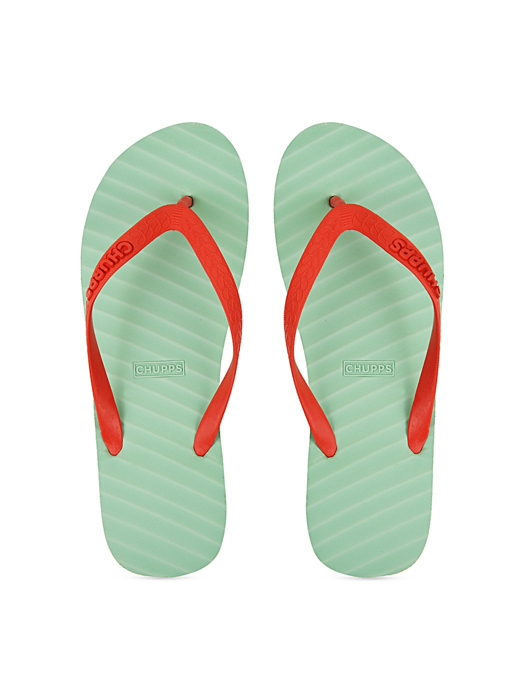 

CHUPPS Men Green Banana Leaf Printed Natural Rubber Sustainable Thong Flip Flops