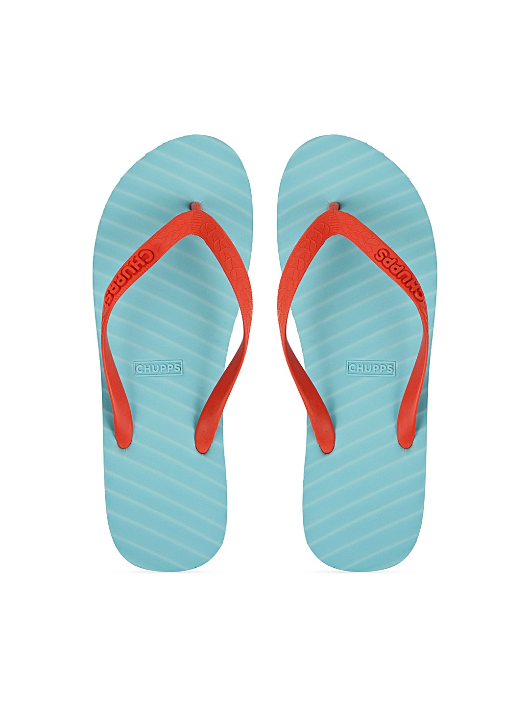 

CHUPPS Men Blue Banana Leaf Printed Natural Rubber Sustainable Thong Flip Flops