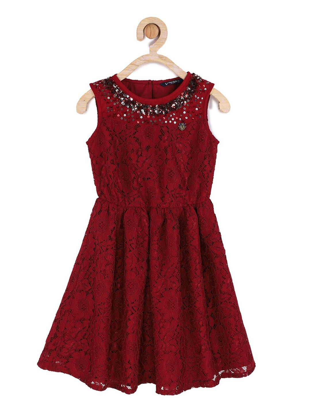 

Allen Solly Junior Red Self Design Dress