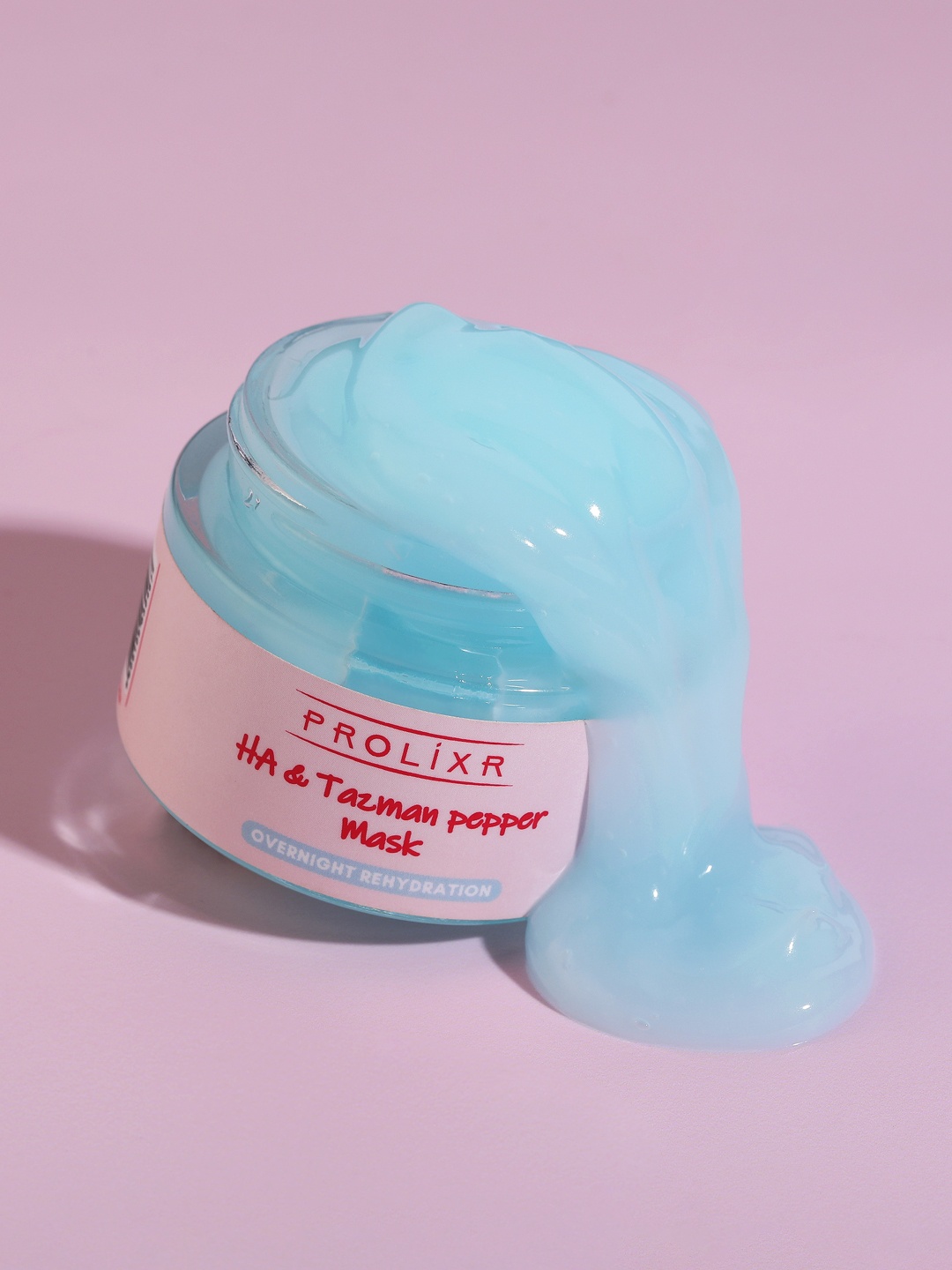 

PROLIXR Hyaluronic Acid & Tazman Pepper Overnight Rehydration Mask for Soothing - 60g, Pink