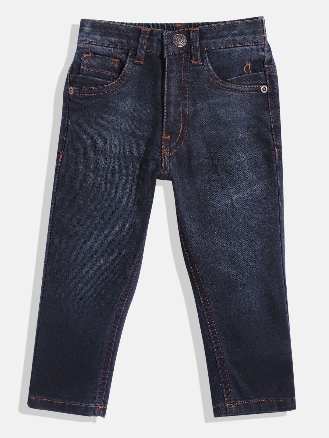 

Gini and Jony Boys Navy Blue Regular Fit Light Fade Jeans