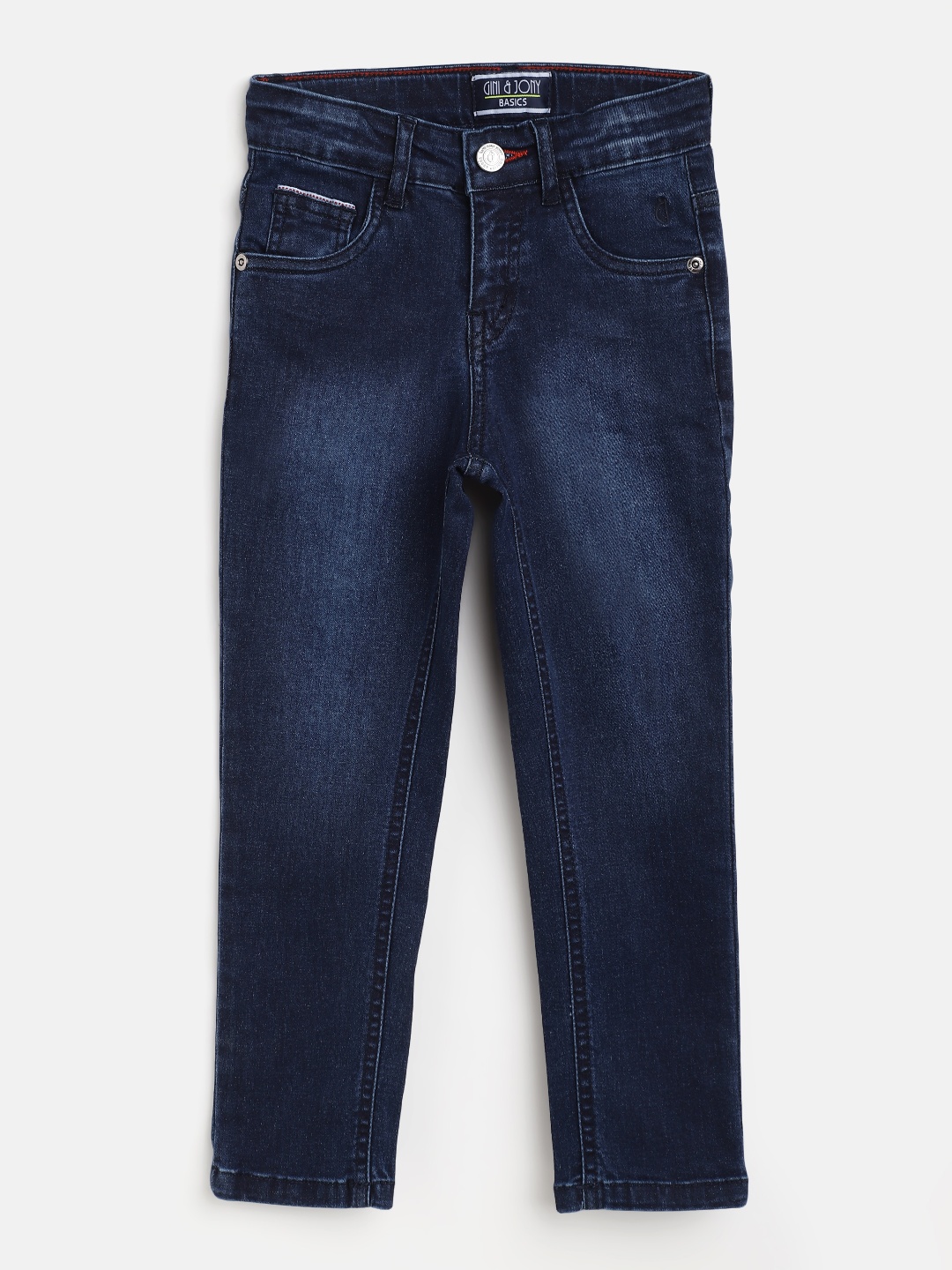 

Gini and Jony Boys Navy Blue Light Fade Stretchable Jeans