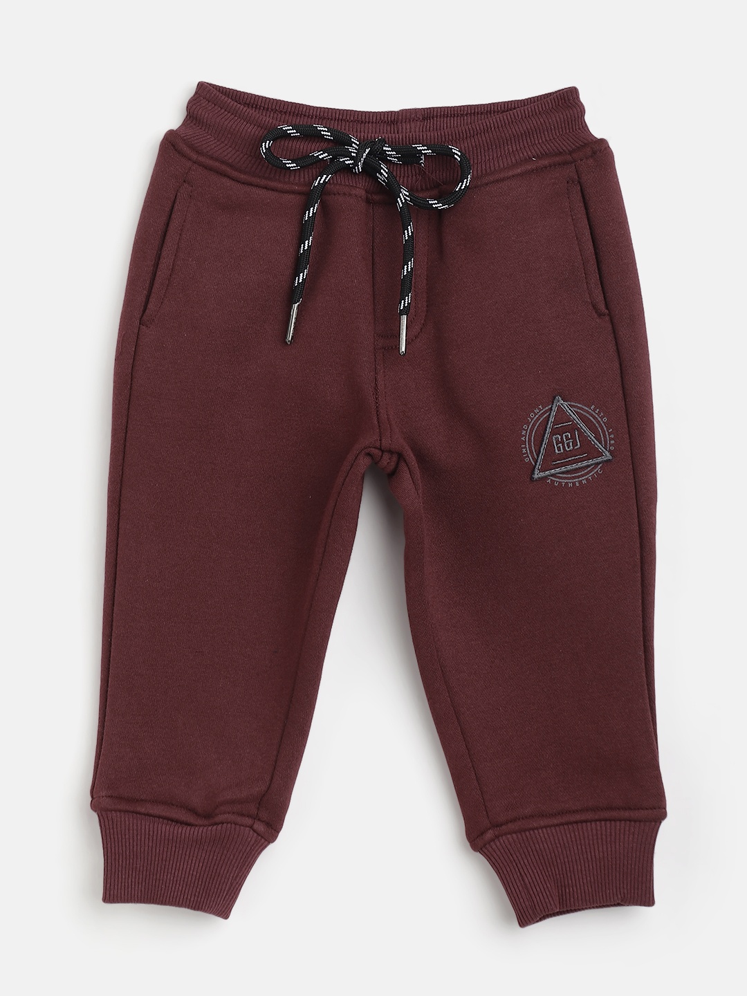 

Gini And Jony Boys Burgundy Solid Joggers