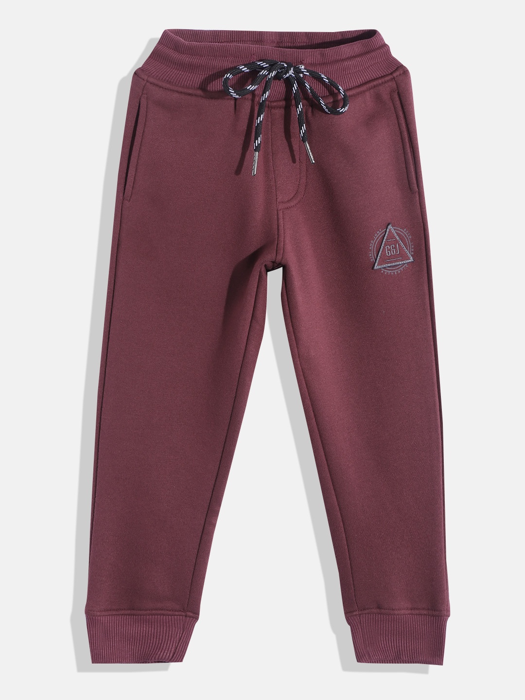 

Gini and Jony Boys Maroon Solid Joggers