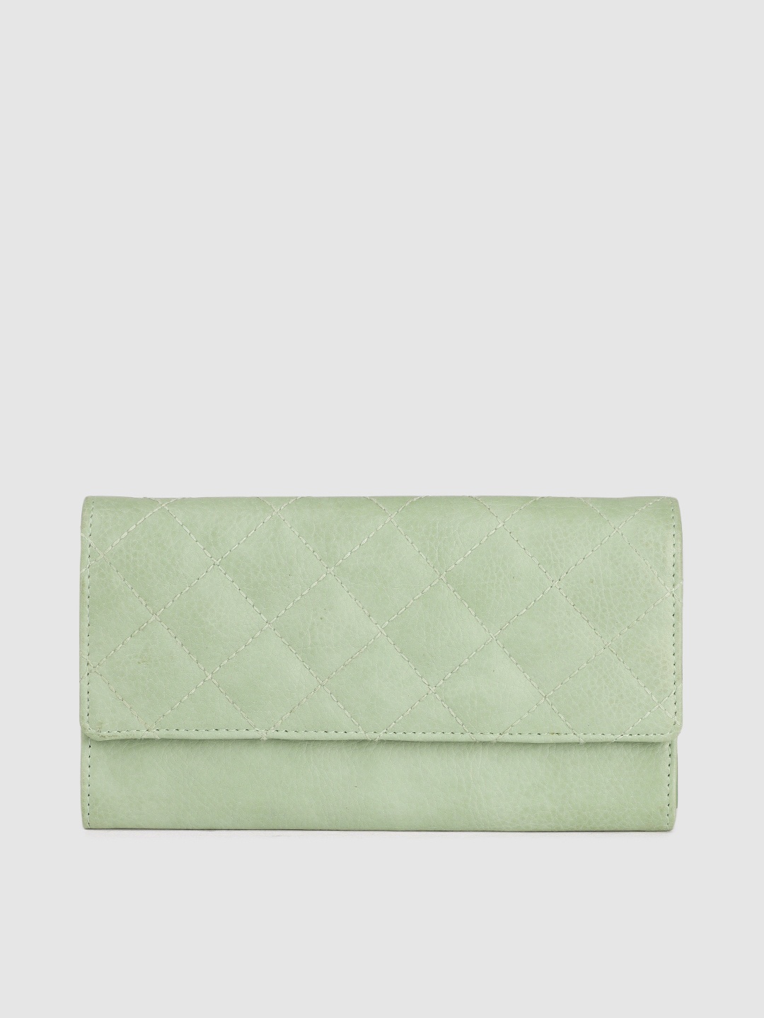 

Baggit Women Quilted Envelope Wallet, Green