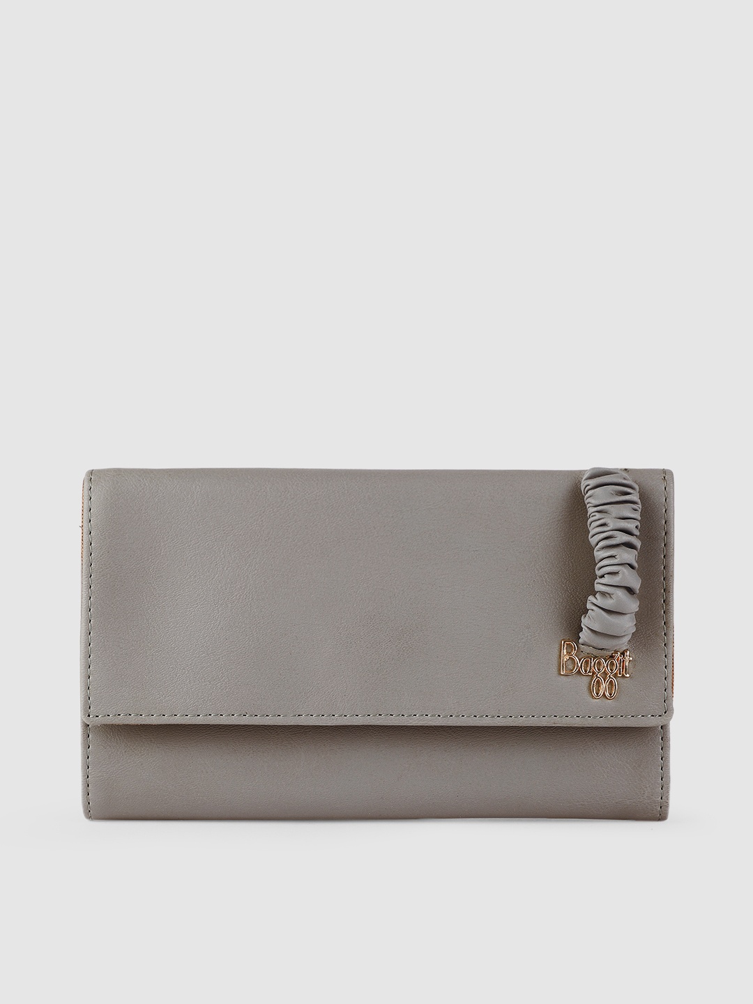 

Baggit Women Light Blue Solid Three Fold Wallet