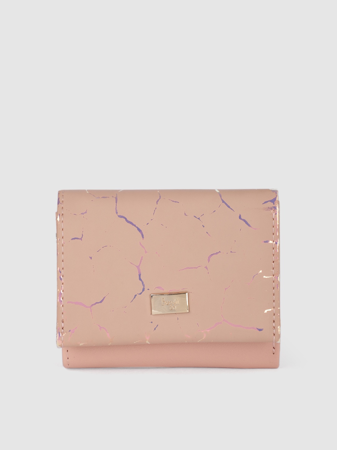 

Baggit Women Pink Printed Three Fold Wallet