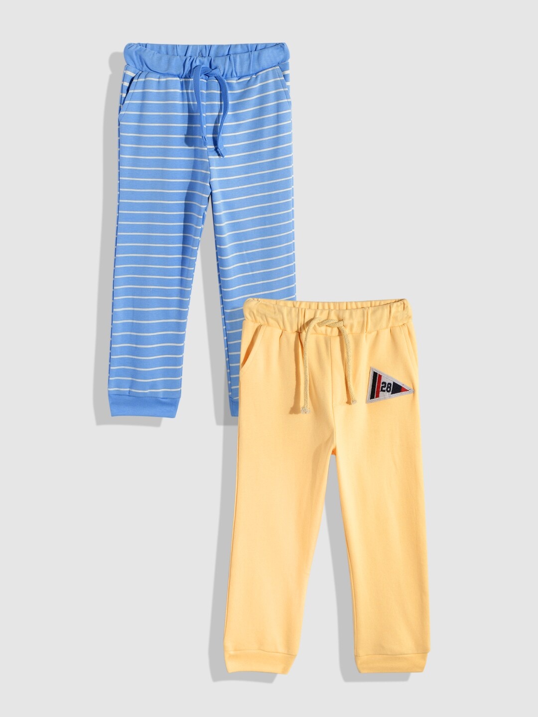 

YK Infant Boys Pack of 2 Pure Cotton Joggers, Blue