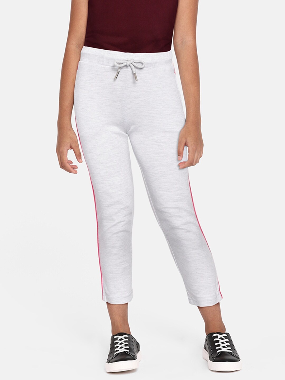 

Monte Carlo Girls Grey Melange Solid Track Pants