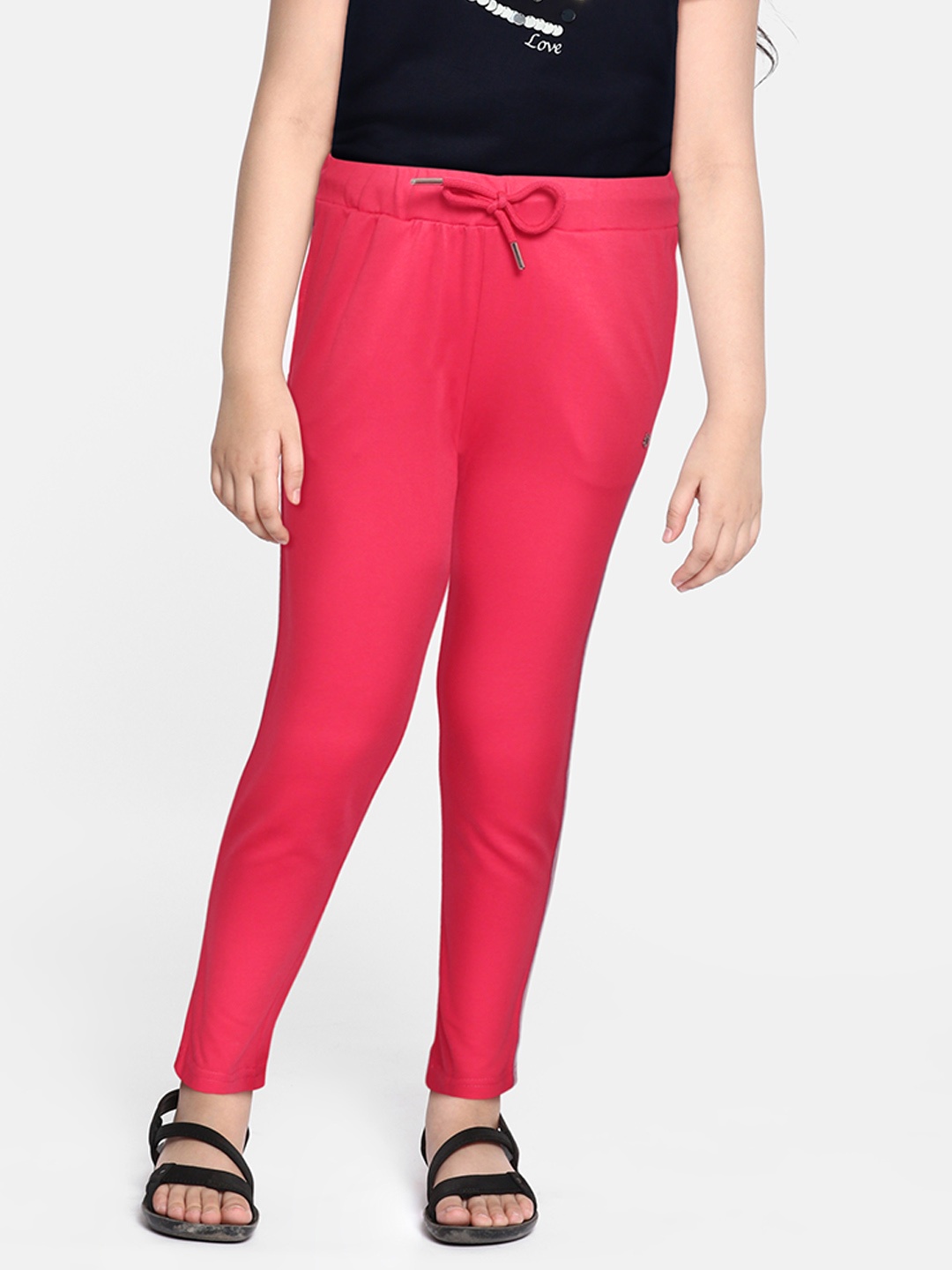 

Monte Carlo Girls Coral Red Solid Track Pants