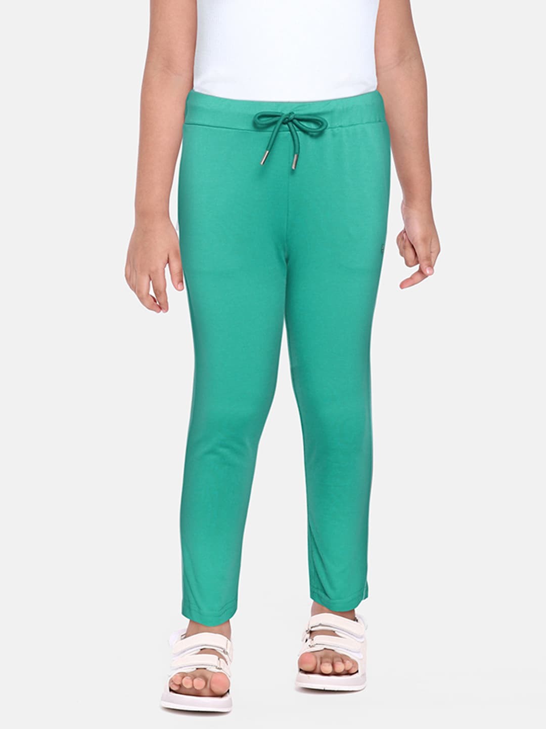 

Monte Carlo Girls Sea Green Solid Track Pants