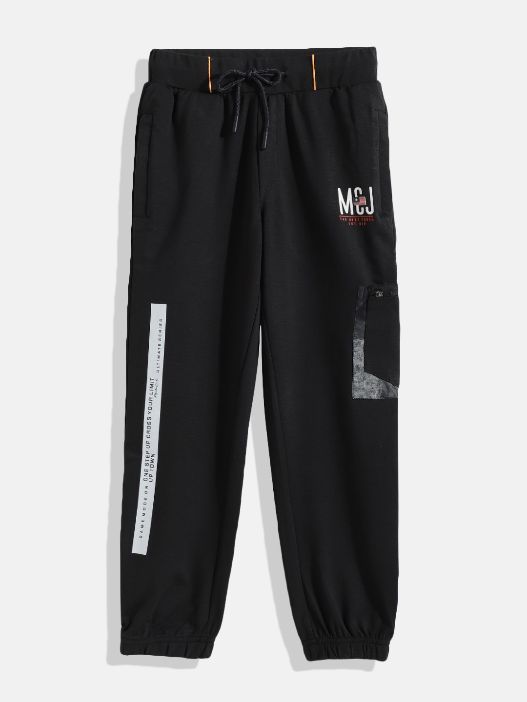 

Monte Carlo Boys Black Solid Cotton Joggers
