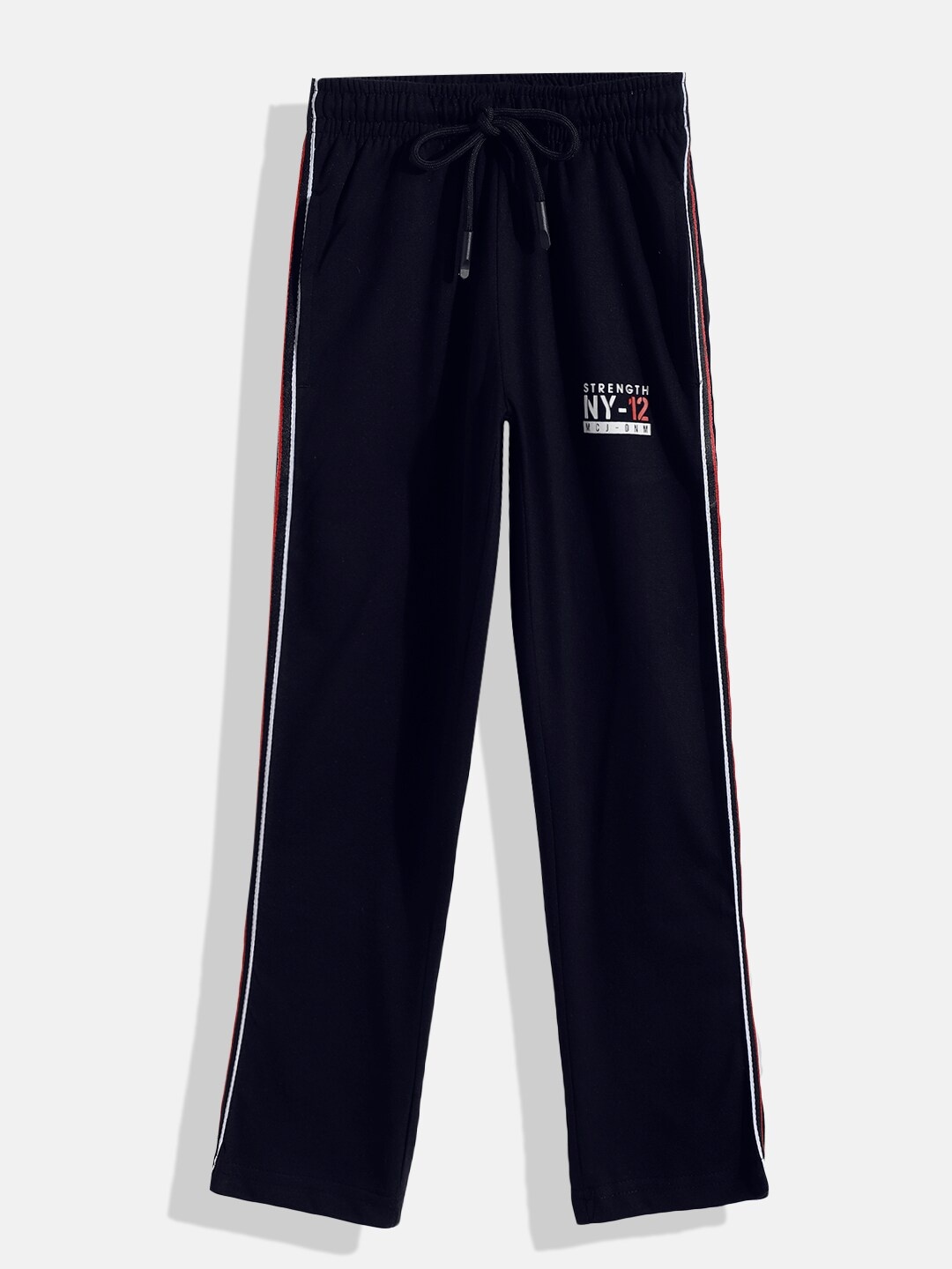 

Monte Carlo Boys Navy Blue Solid Cotton Track Pants