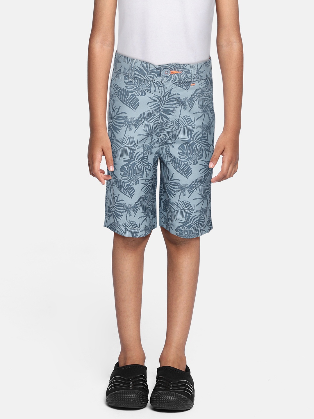 

Monte Carlo Boys Blue Tropical Printed Cotton Shorts