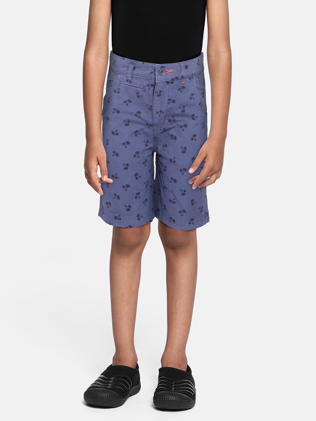 

Monte Carlo Boys Blue Tropical Printed Cotton Shorts