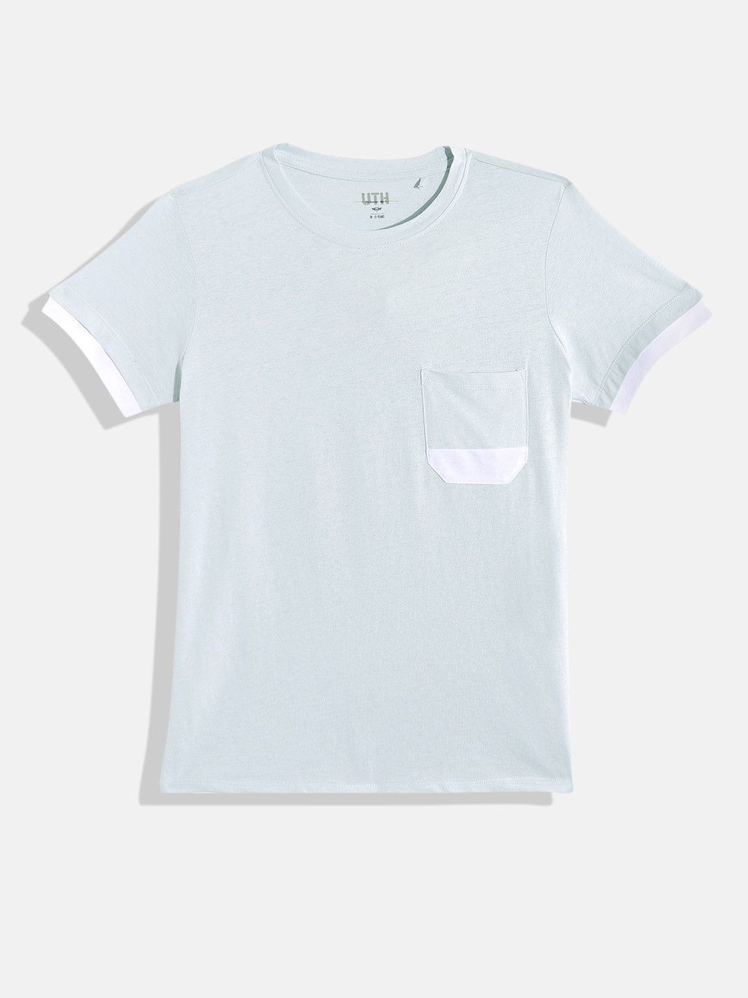 

UTH by Roadster Teen Girls Pure Cotton T-shirt, Blue