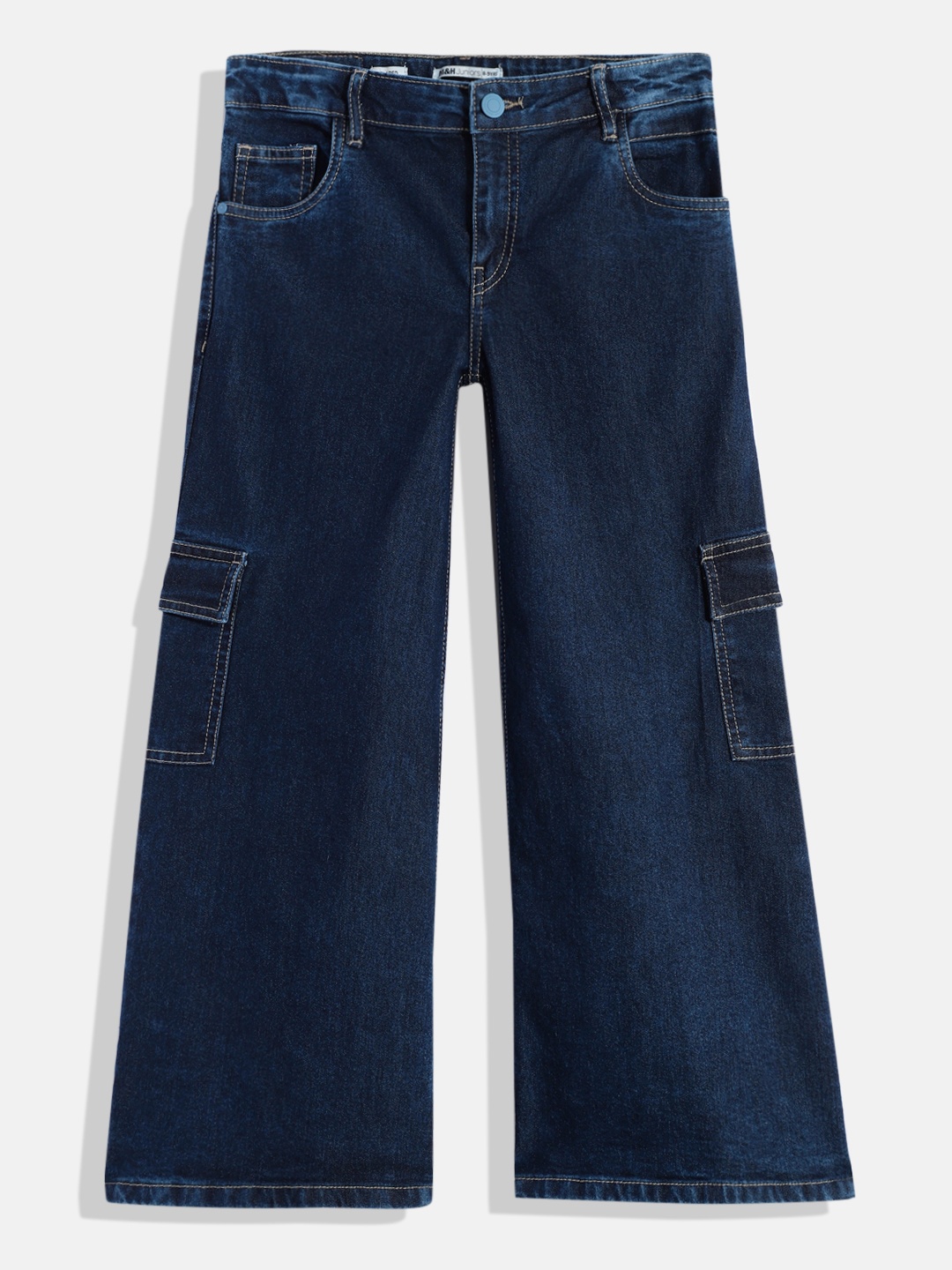 

M&H Juniors Girls Flared Clean Look Stretchable Jeans, Blue