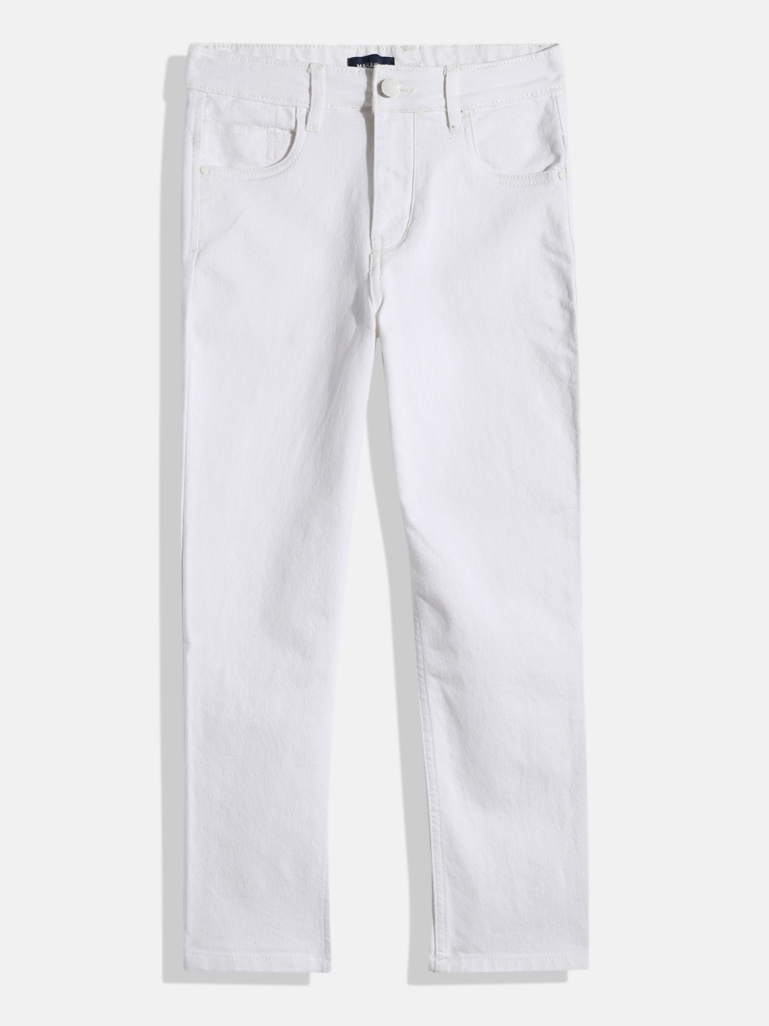

M&H Juniors Boys Slim Fit Stretchable Jeans, White