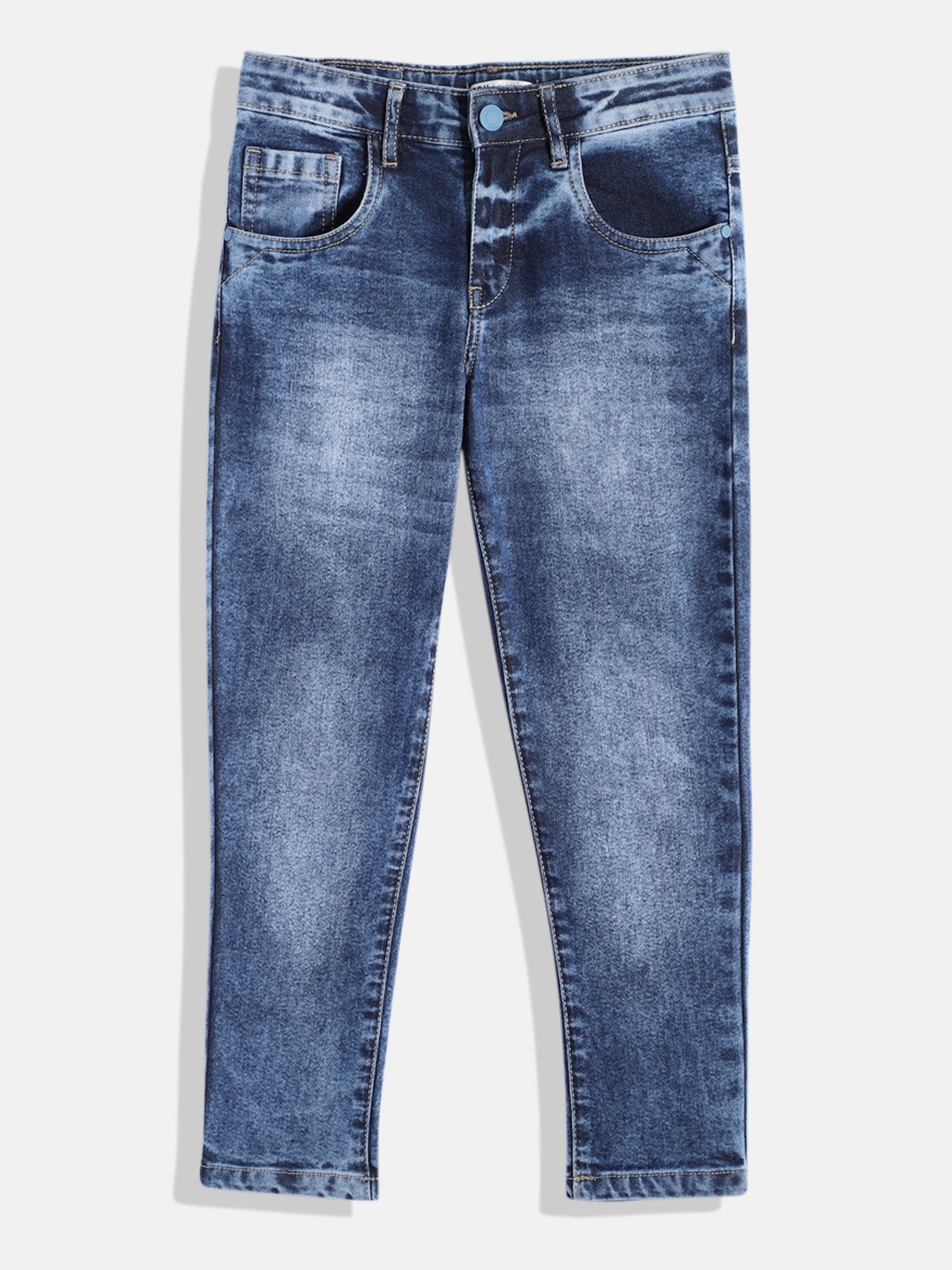 

M&H Juniors Girls Skinny Fit Heavy Fade Stretchable Jeans, Blue