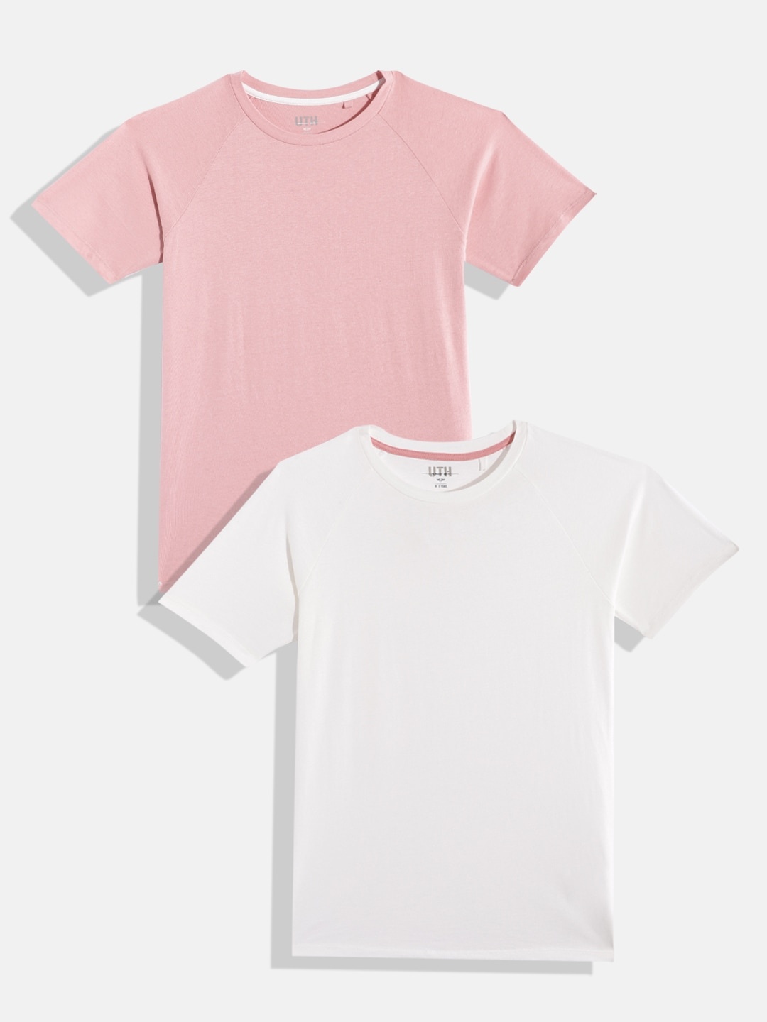 

UTH by Roadster Teen Girls Pack Of 2 Pure Cotton T-Shirts, White