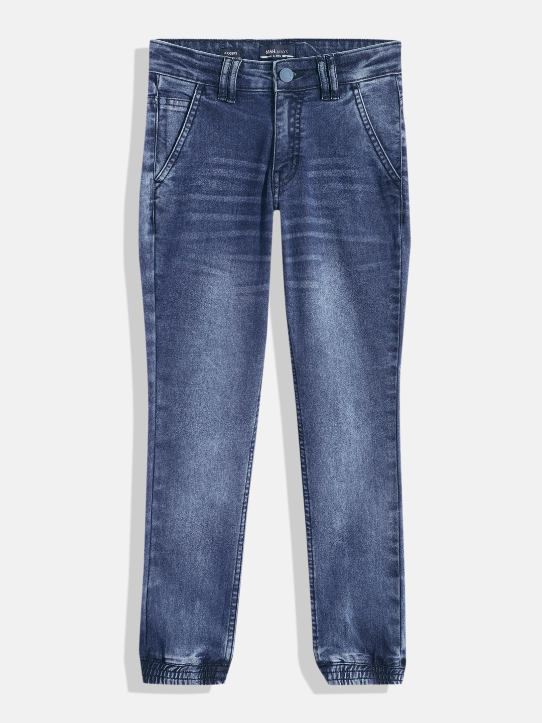 

M&H Juniors Boys Clean Look Stretchable Jogger Jeans, Blue