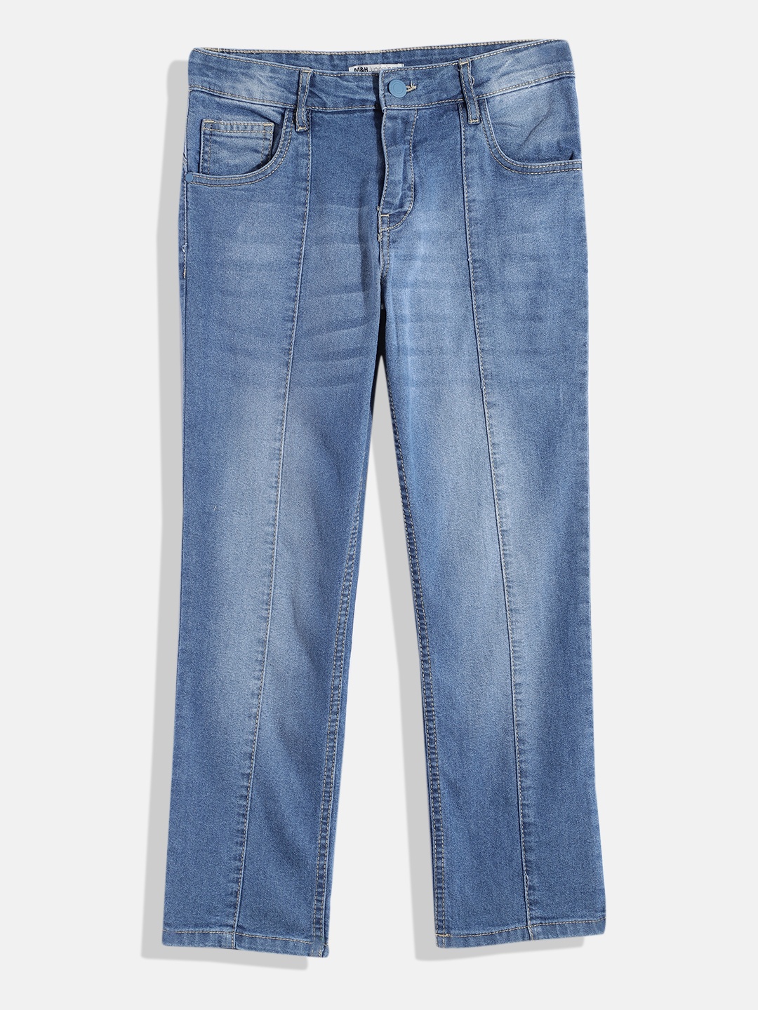 

M&H Juniors Girls Blue Skinny Fit Clean Look Stretchable Jeans