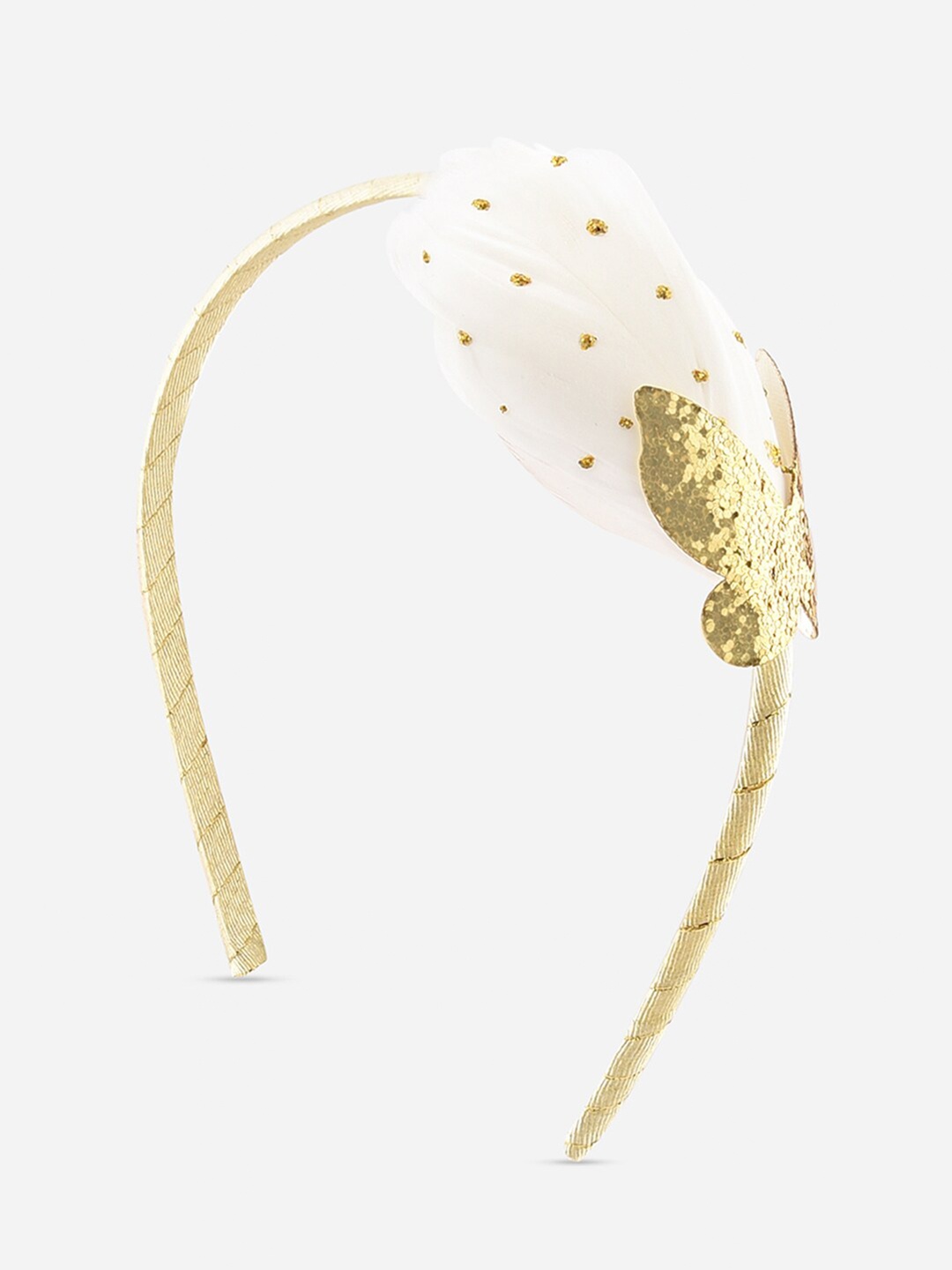 

Toniq Kids Girls White & Gold-Toned Hairband