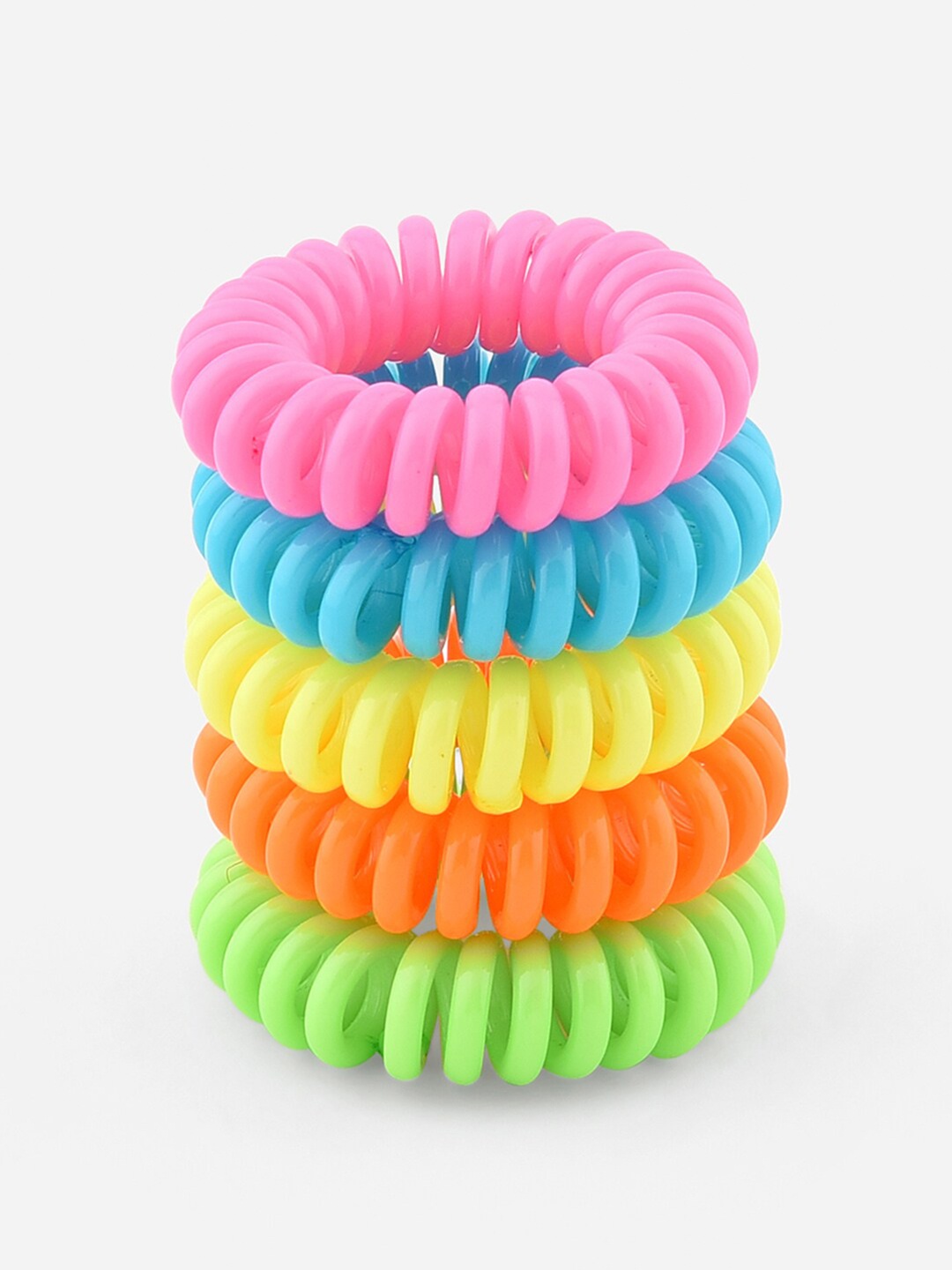 

Toniq Kids Girls Set of 5 Yellow & Pink Ponytail Holders